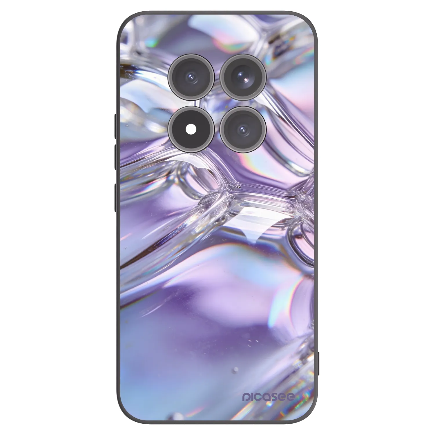 Picasee silikonski črni ovitek za Xiaomi Redmi Note 15 Pro+ - Iridescent bubbles