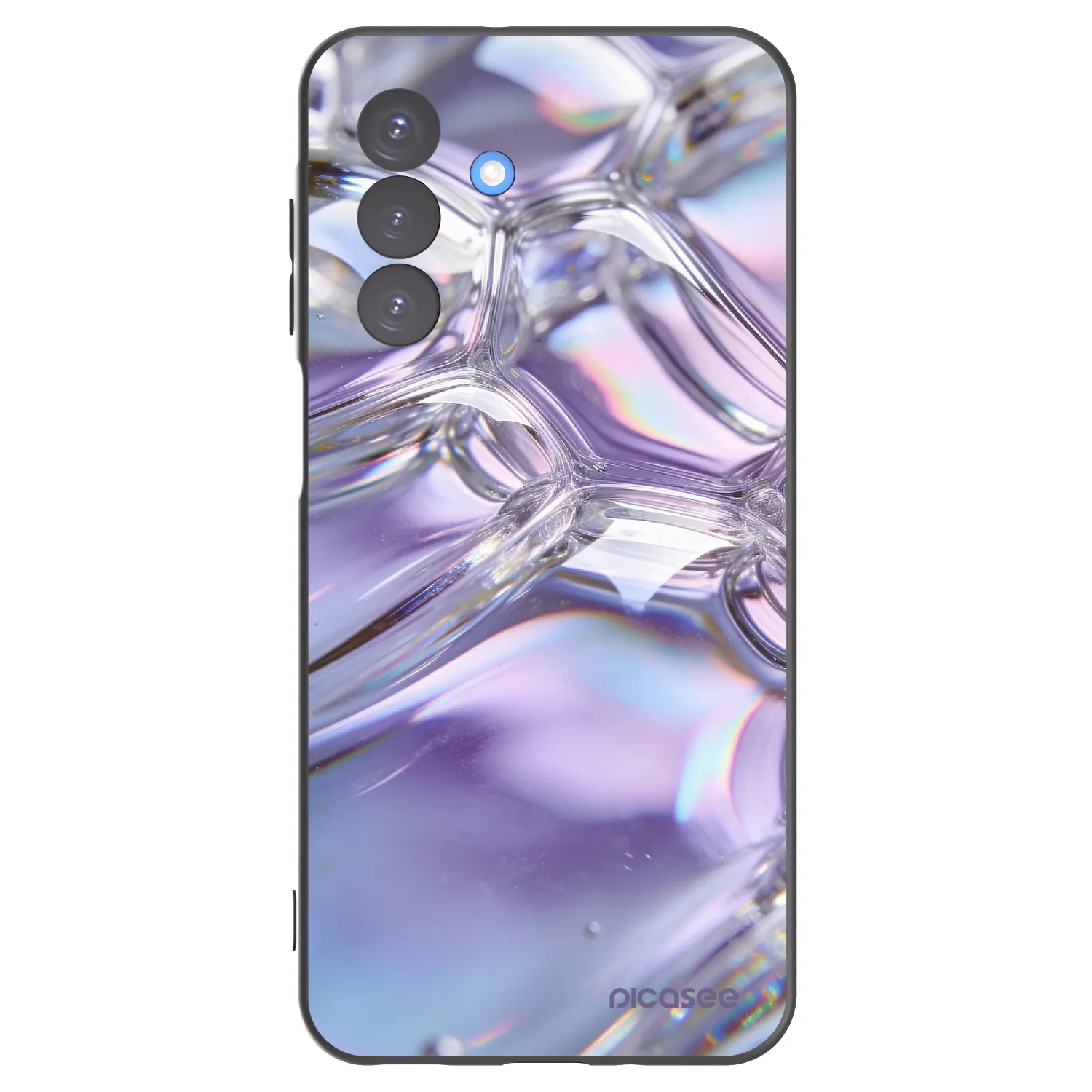 Picasee silikonski črni ovitek za Samsung Galaxy A17 5G - Iridescent bubbles