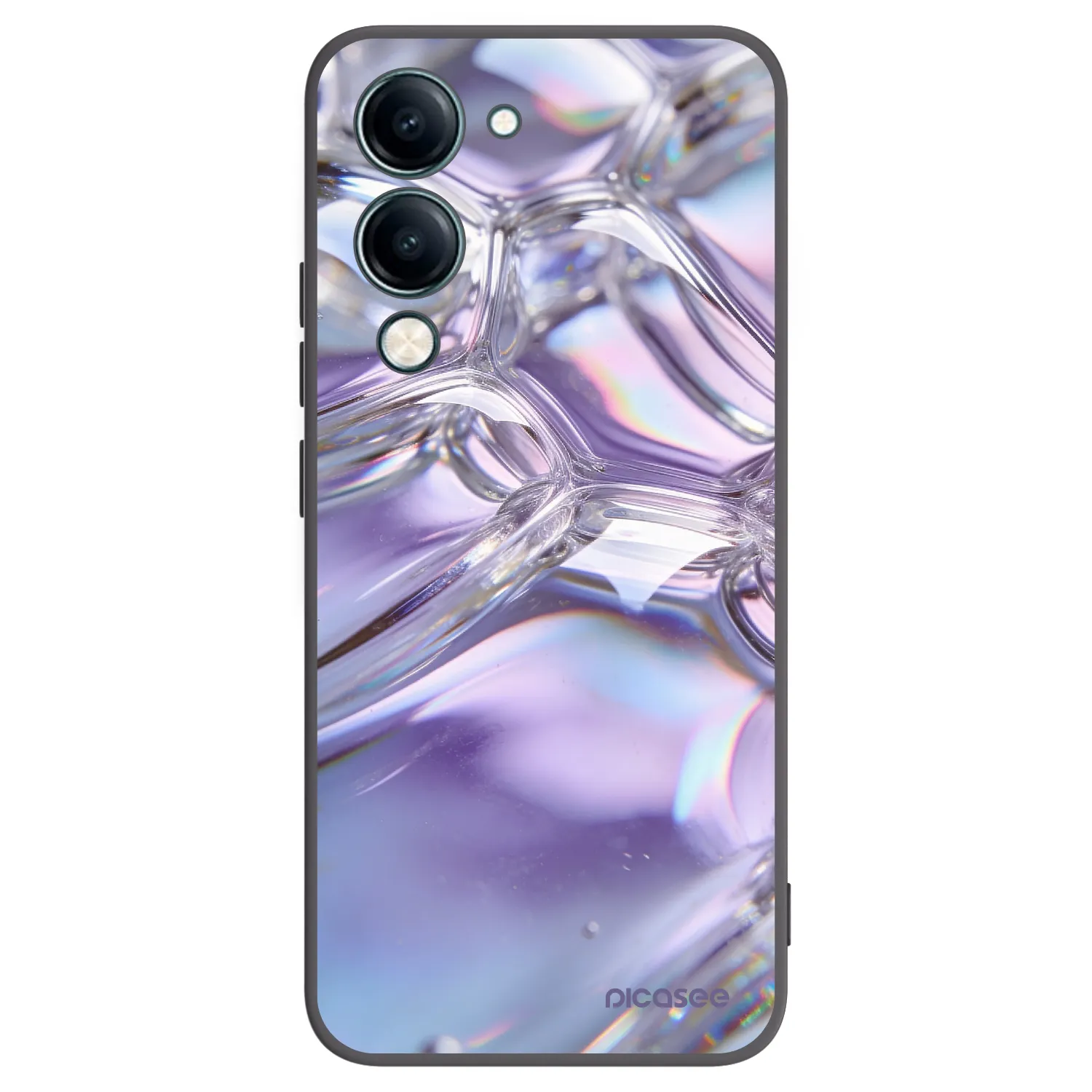 Picasee silikonski črni ovitek za Vivo Y29s 5G - Iridescent bubbles
