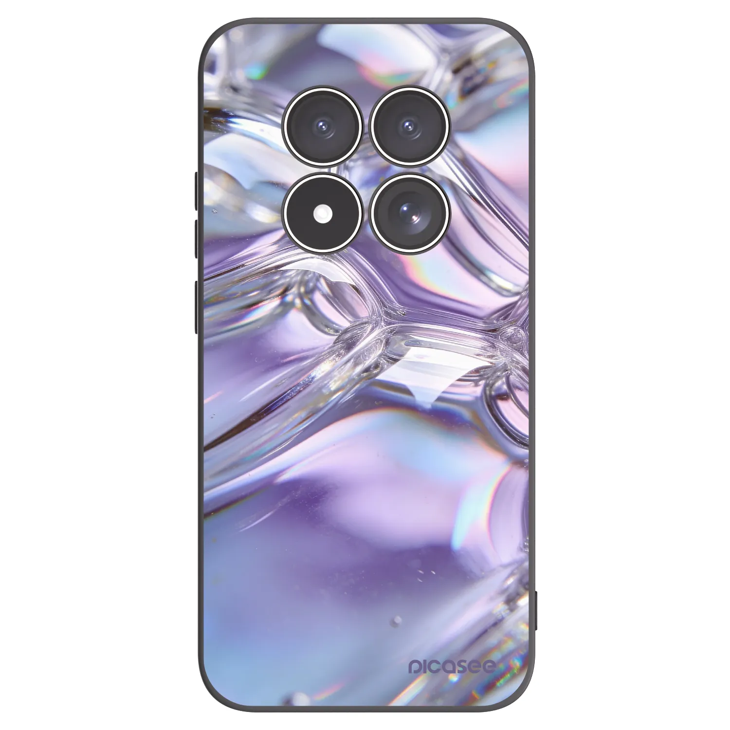 Picasee silikonski črni ovitek za Xiaomi Redmi Note 15 Pro 5G - Iridescent bubbles