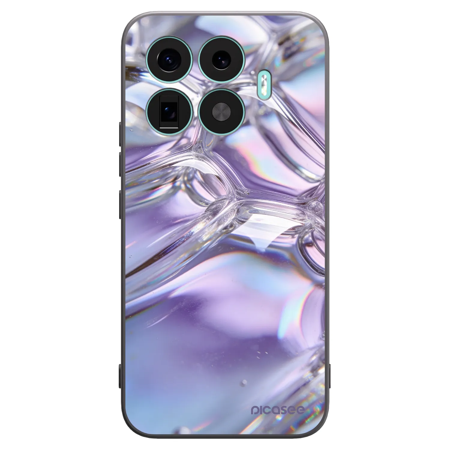 Picasee silikonski črni ovitek za Xiaomi 17T Pro - Iridescent bubbles