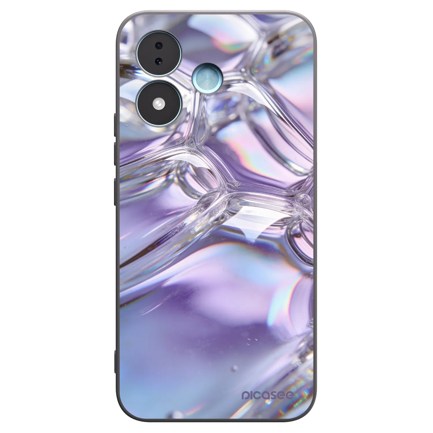 Picasee silikonski črni ovitek za Xiaomi Redmi Note 17 5G - Iridescent bubbles