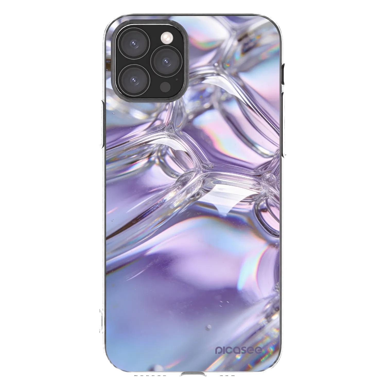 Picasee silikonski prozorni ovitek za Apple iPhone 11 Pro - Iridescent bubbles