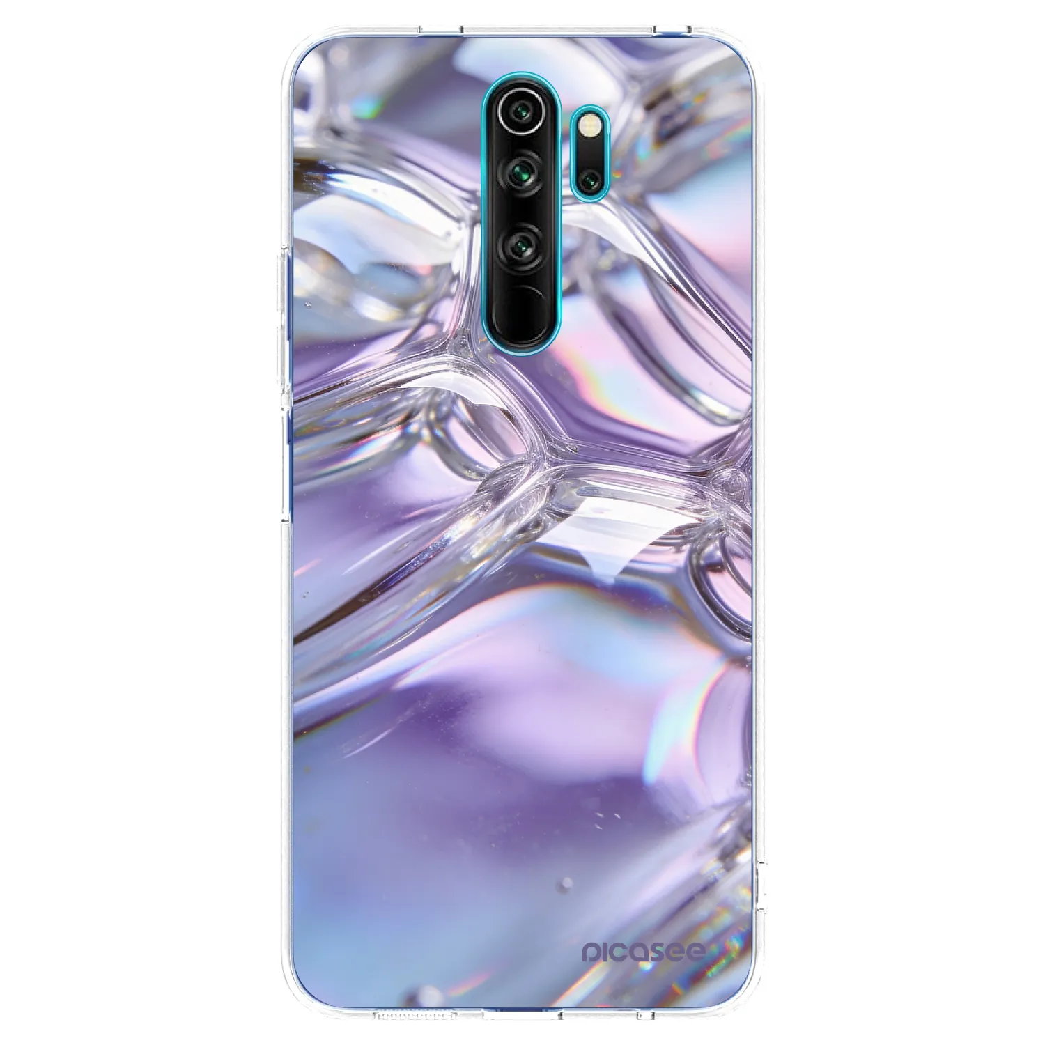 Picasee silikonski prozorni ovitek za Xiaomi Redmi Note 8 Pro - Iridescent bubbles