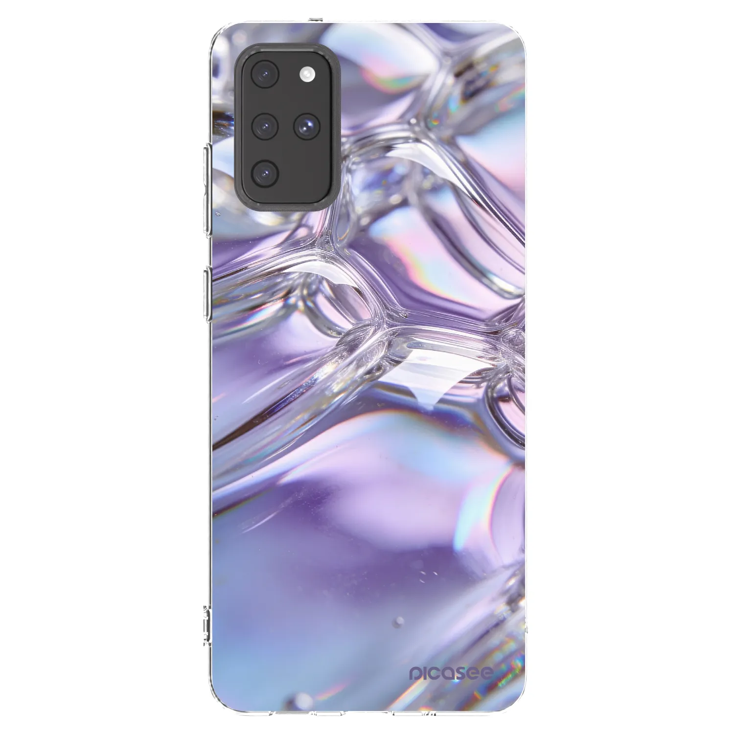 Picasee silikonski prozorni ovitek za Samsung Galaxy S20+ G985F - Iridescent bubbles