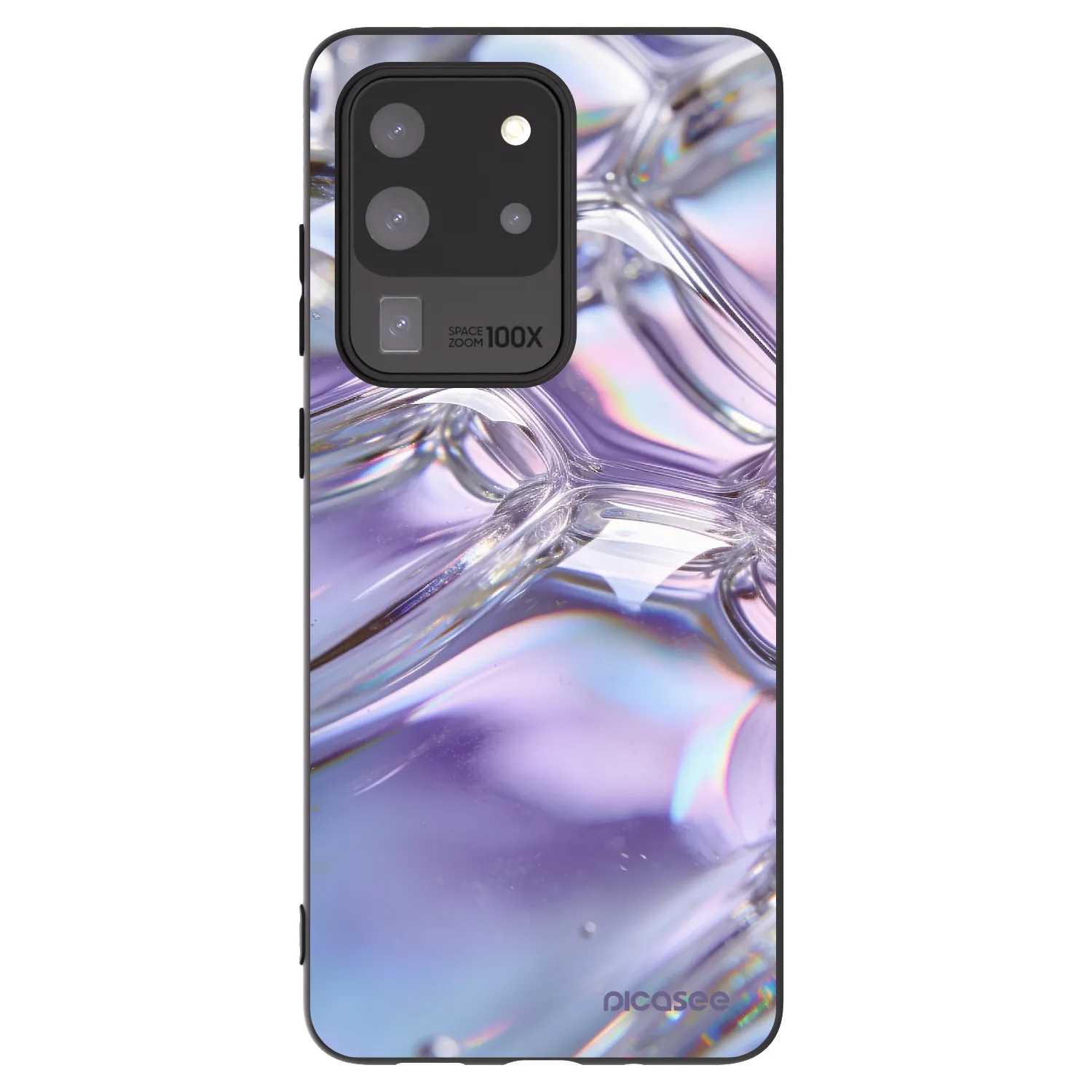 Picasee silikonski črni ovitek za Samsung Galaxy S20 Ultra 5G G988F - Iridescent bubbles