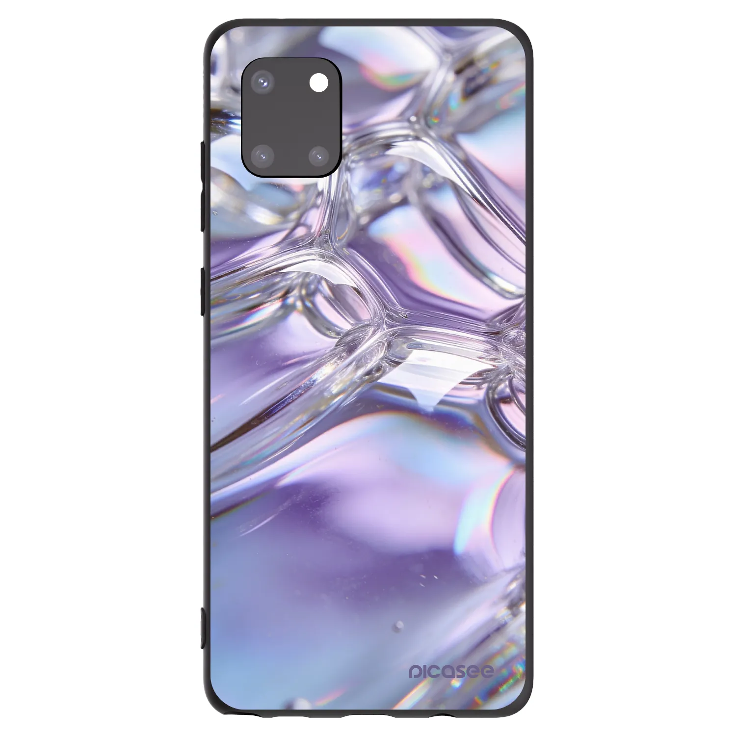Picasee silikonski črni ovitek za Samsung Galaxy Note 10 Lite N770F - Iridescent bubbles