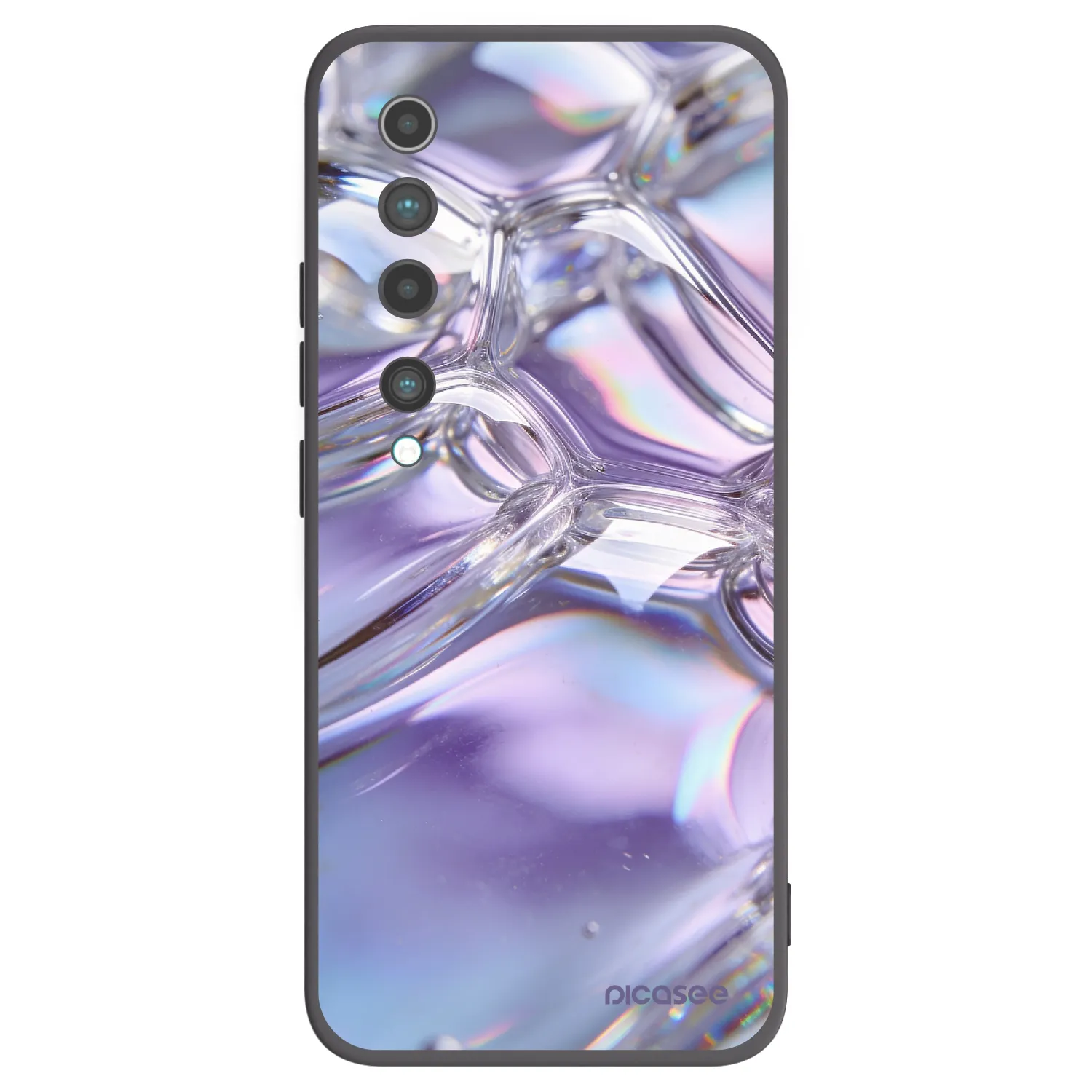 Picasee silikonski črni ovitek za Xiaomi Mi 10 - Iridescent bubbles