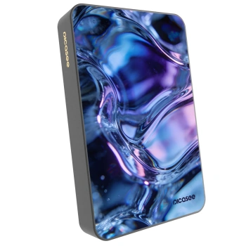 Picasee Prenosna baterija z MagSafe 10 000 mAh Siva - Iris liquid