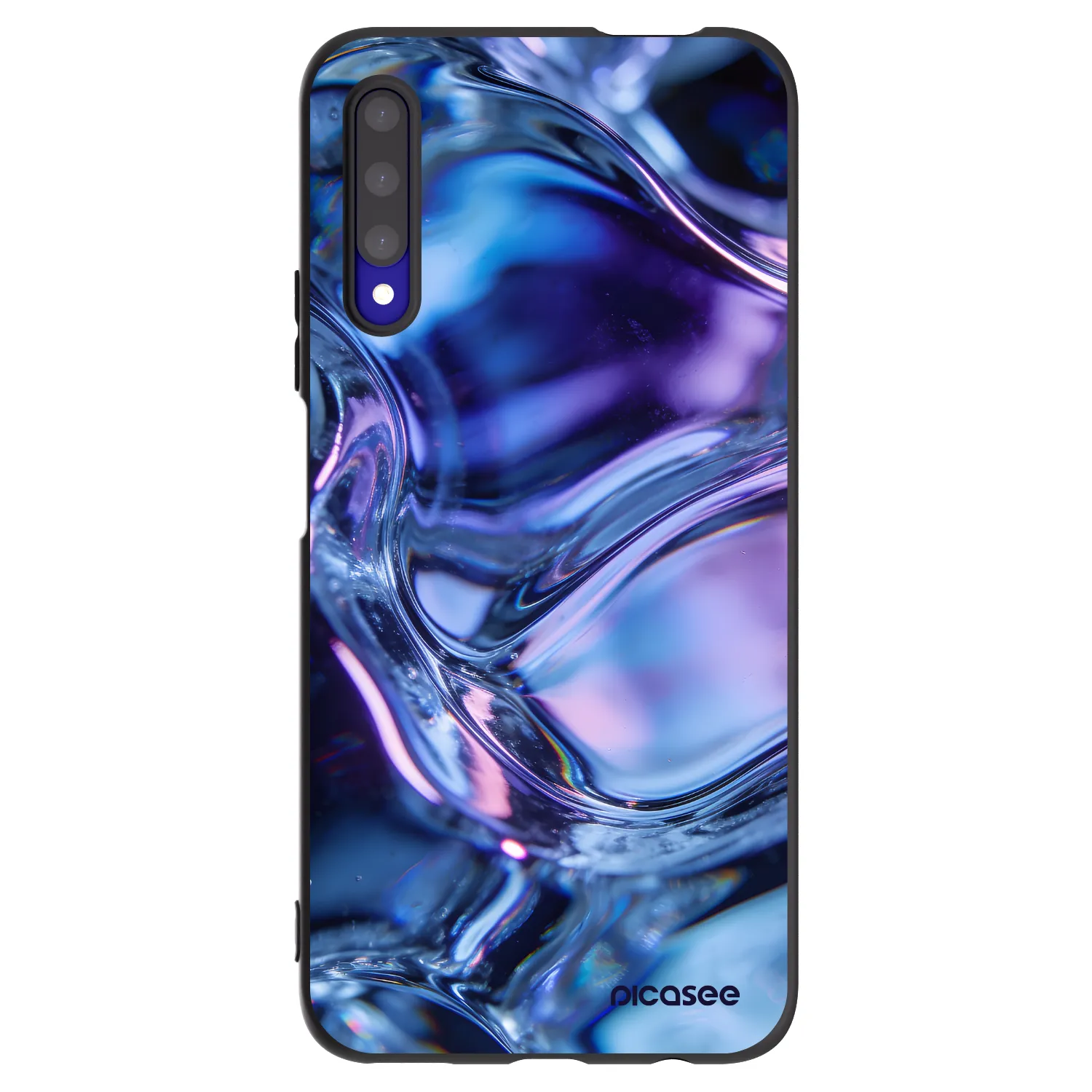 Picasee silikonski črni ovitek za Honor 9X Pro - Iris liquid
