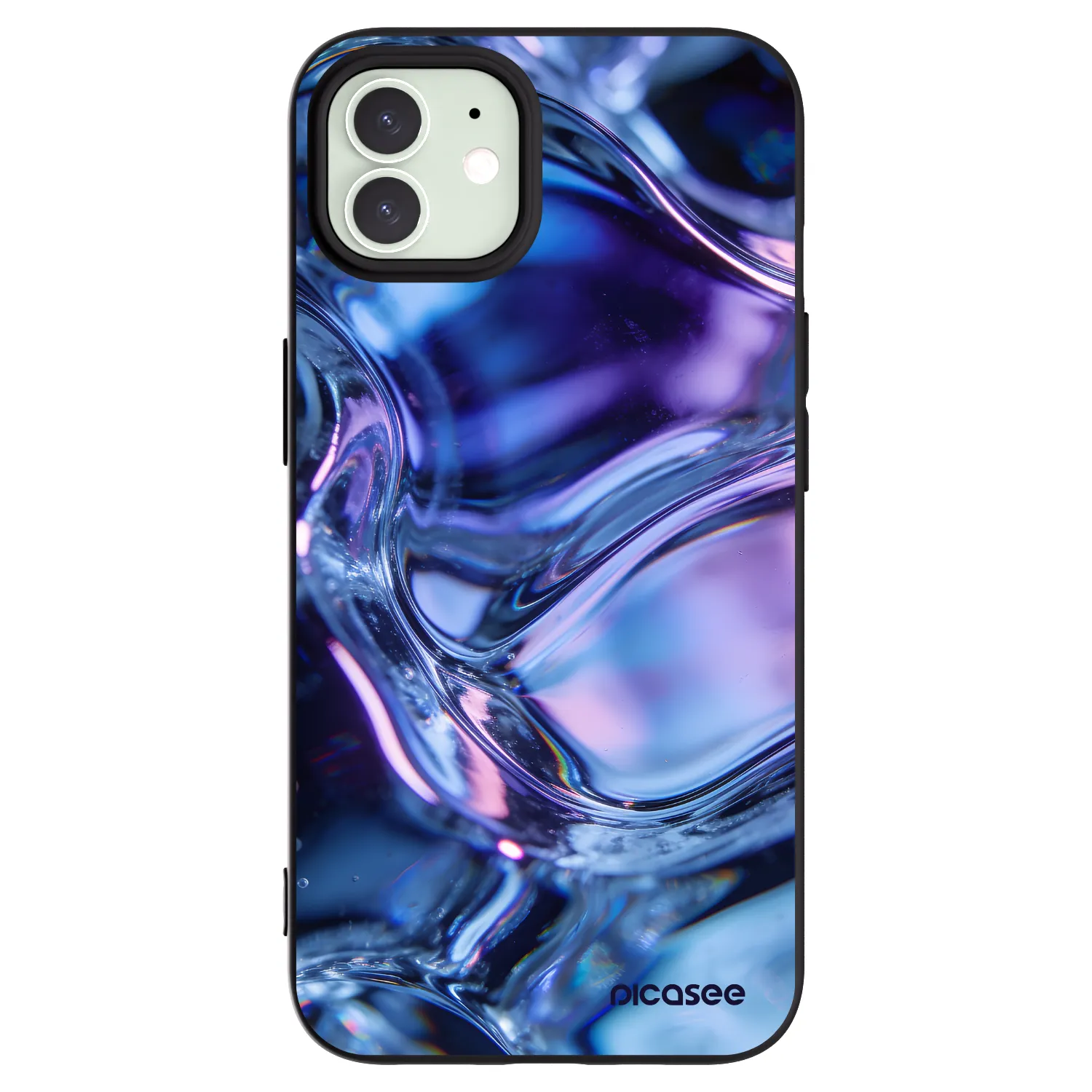 Picasee silikonski črni ovitek za Apple iPhone 12 - Iris liquid