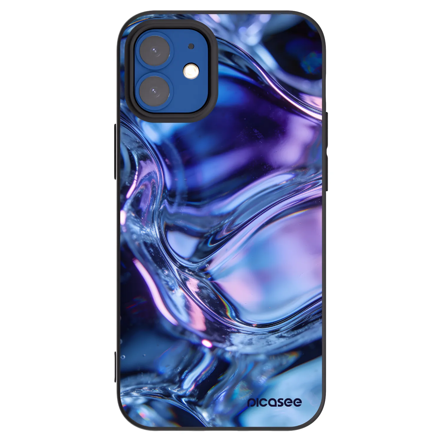 Picasee silikonski črni ovitek za Apple iPhone 12 mini - Iris liquid