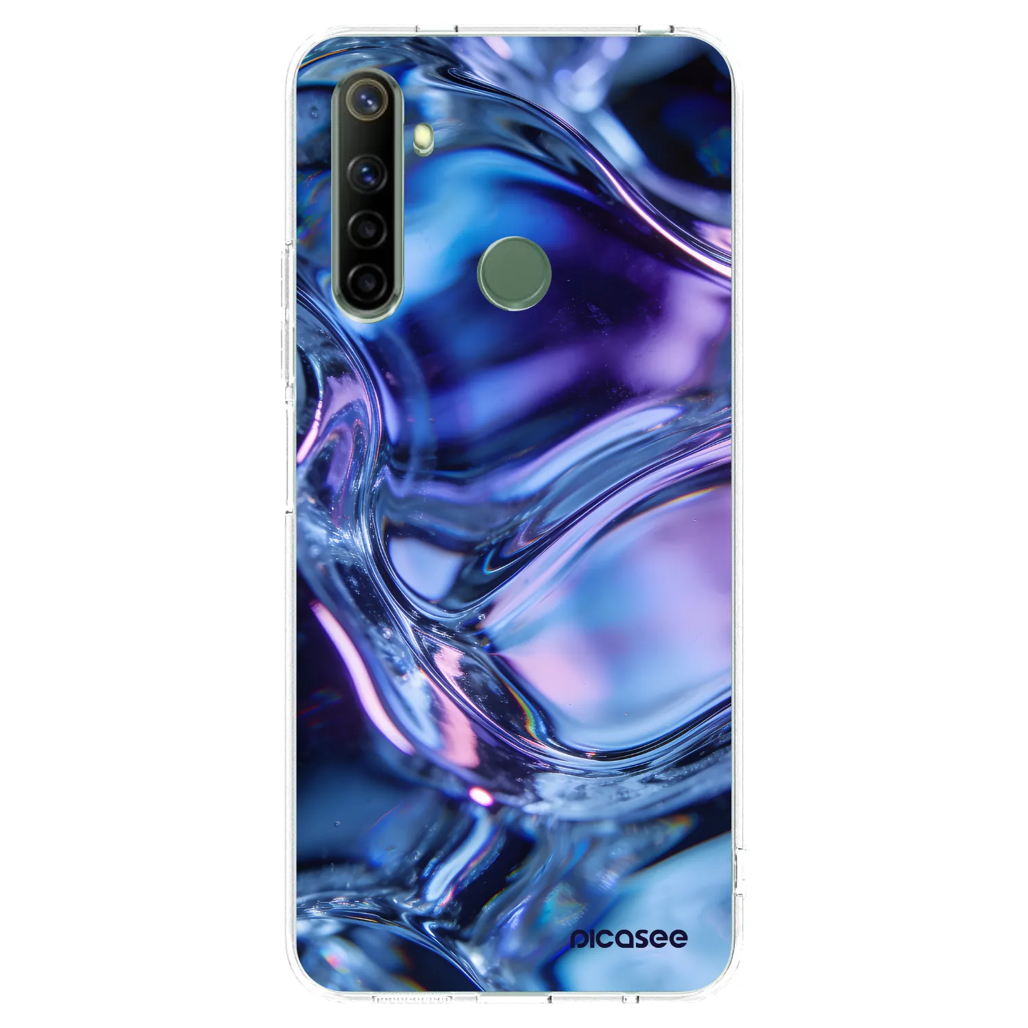 Picasee silikonski prozorni ovitek za Realme 6i - Iris liquid