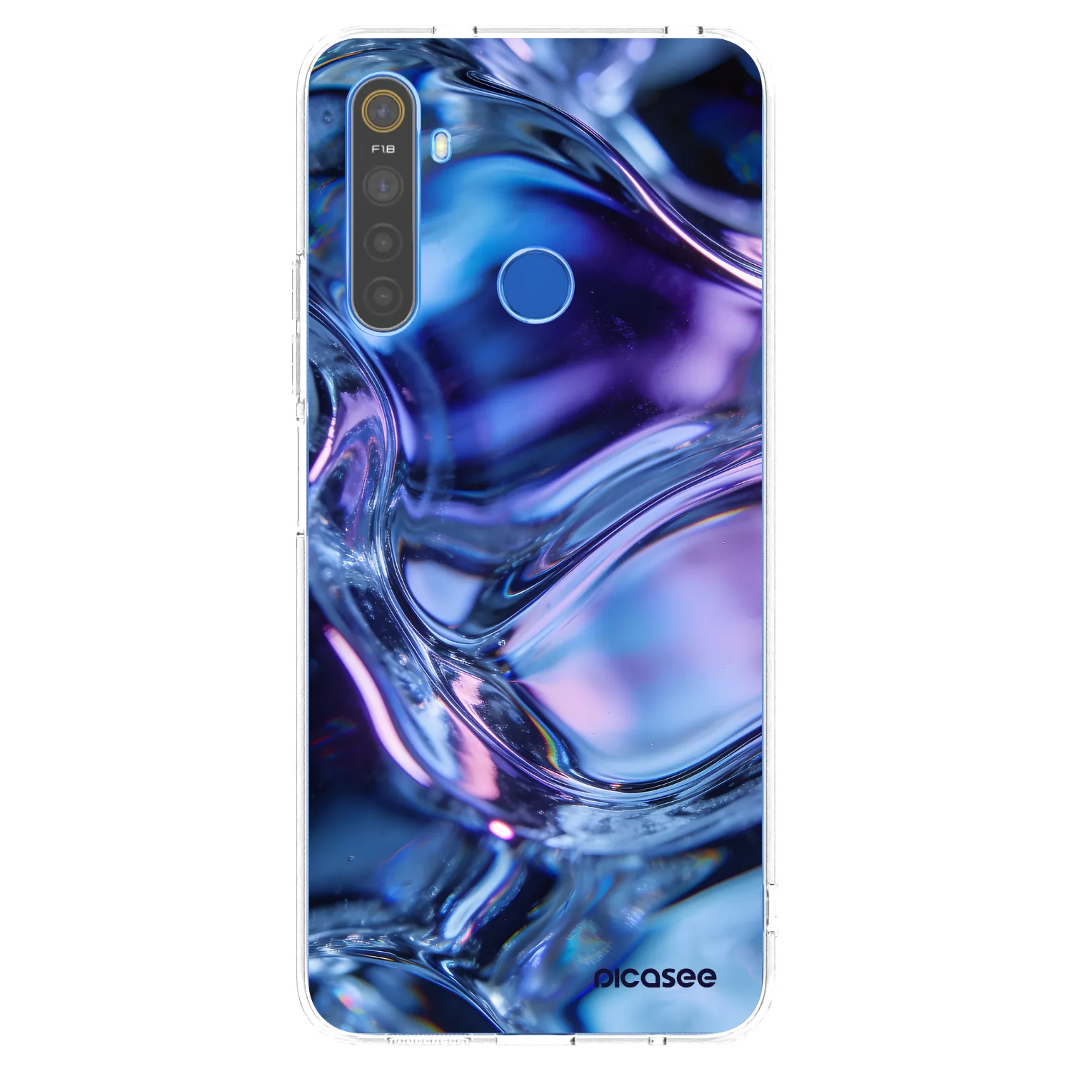 Picasee silikonski prozorni ovitek za Realme 5 - Iris liquid