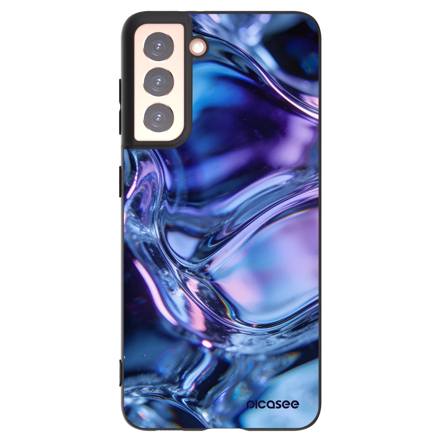 Picasee silikonski črni ovitek za Samsung Galaxy S21 5G G991B - Iris liquid