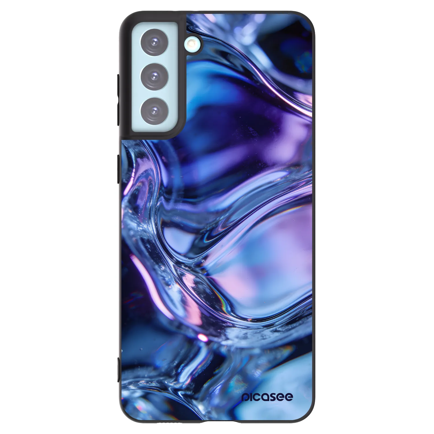 Picasee silikonski črni ovitek za Samsung Galaxy S21+ 5G G996F - Iris liquid