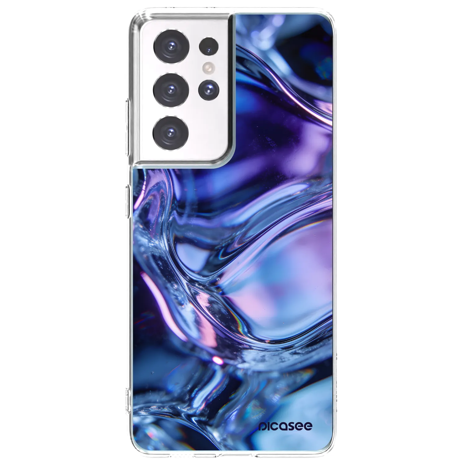 Picasee silikonski prozorni ovitek za Samsung Galaxy S21 Ultra 5G G998B - Iris liquid