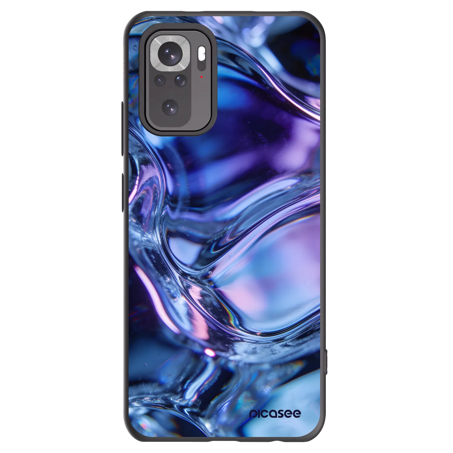 Picasee silikonski črni ovitek za Xiaomi Redmi Note 10 - Iris liquid