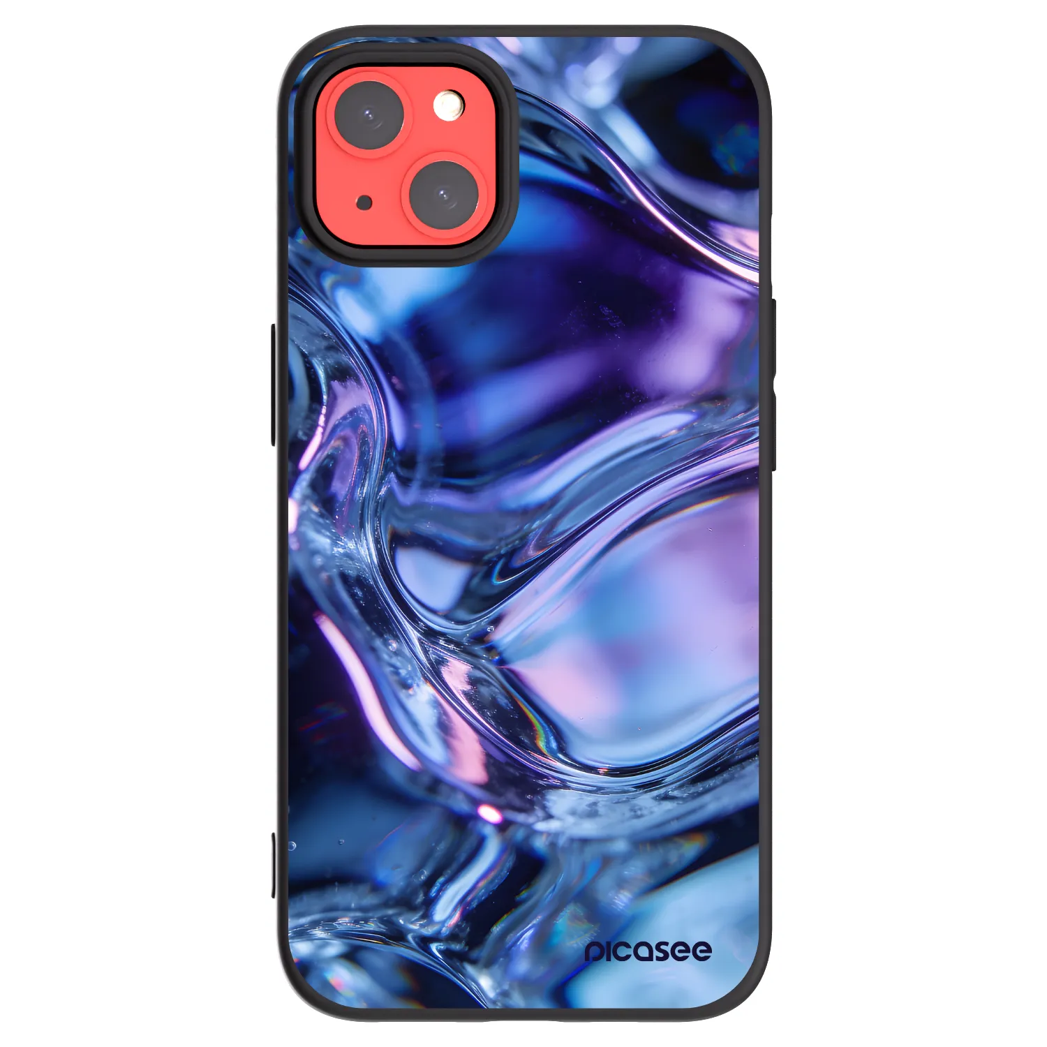 Picasee silikonski črni ovitek za Apple iPhone 13 - Iris liquid