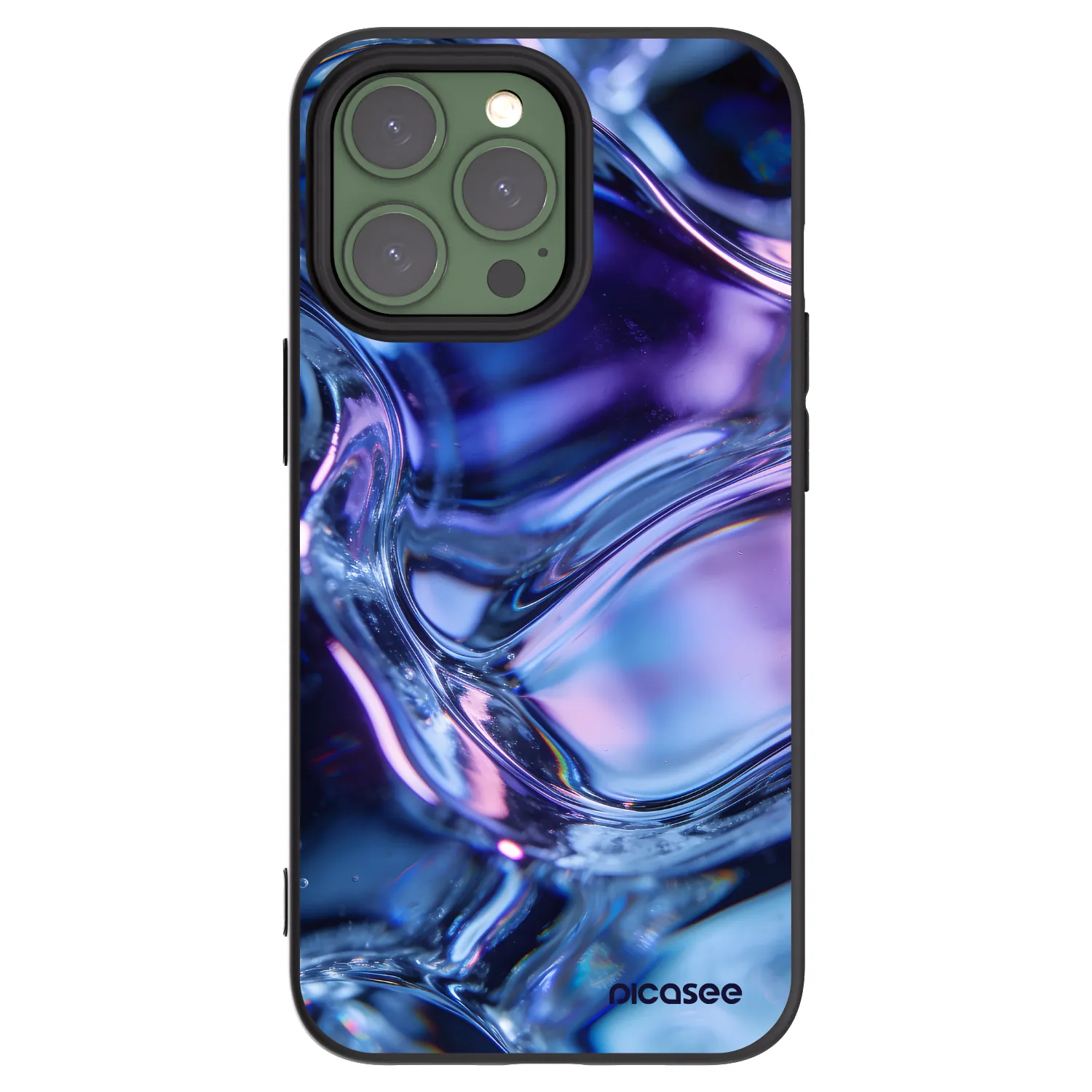 Picasee silikonski črni ovitek za Apple iPhone 13 Pro - Iris liquid
