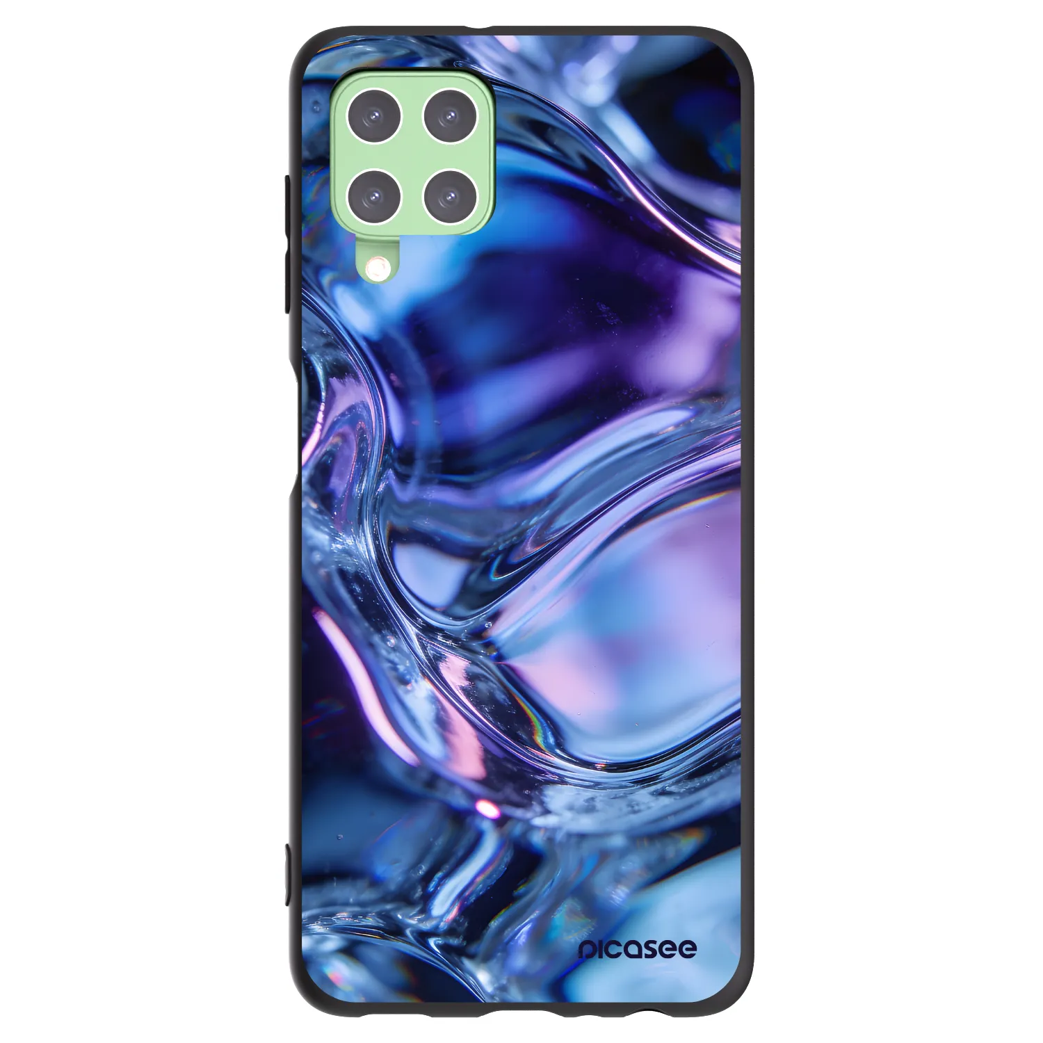 Picasee silikonski črni ovitek za Samsung Galaxy A22 A225F 4G - Iris liquid
