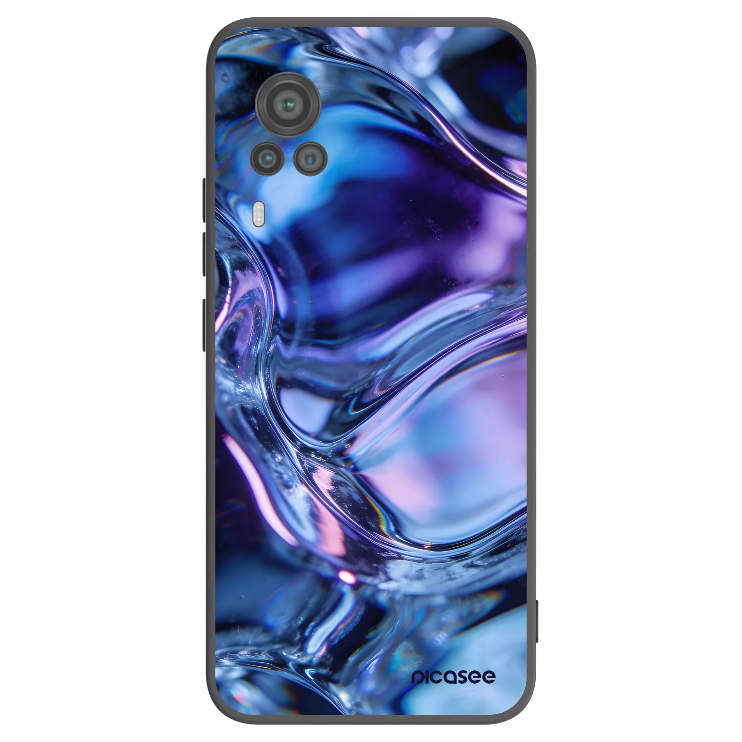 Picasee silikonski črni ovitek za Vivo X60 Pro 5G - Iris liquid