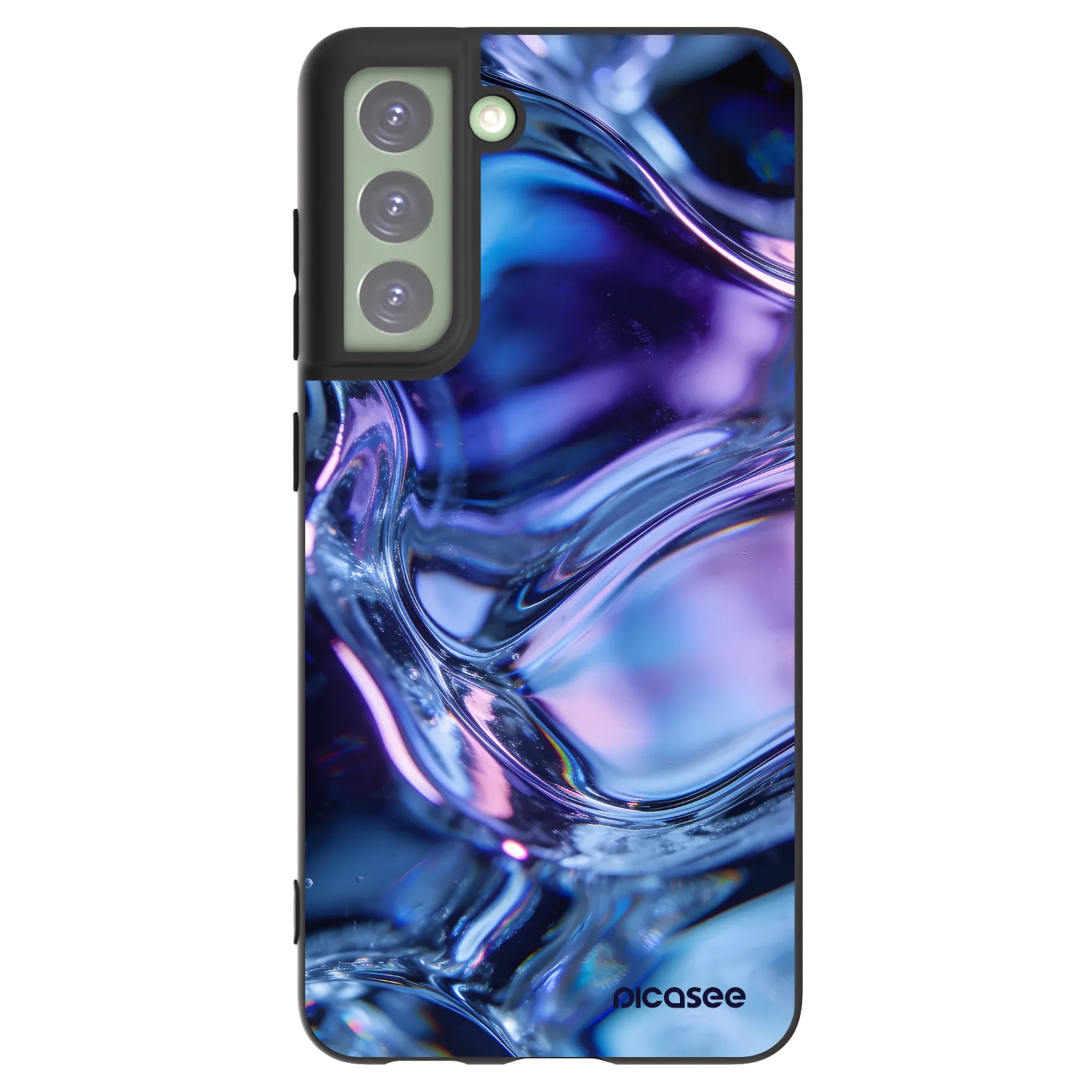 Picasee silikonski črni ovitek za Samsung Galaxy S21 FE 5G - Iris liquid