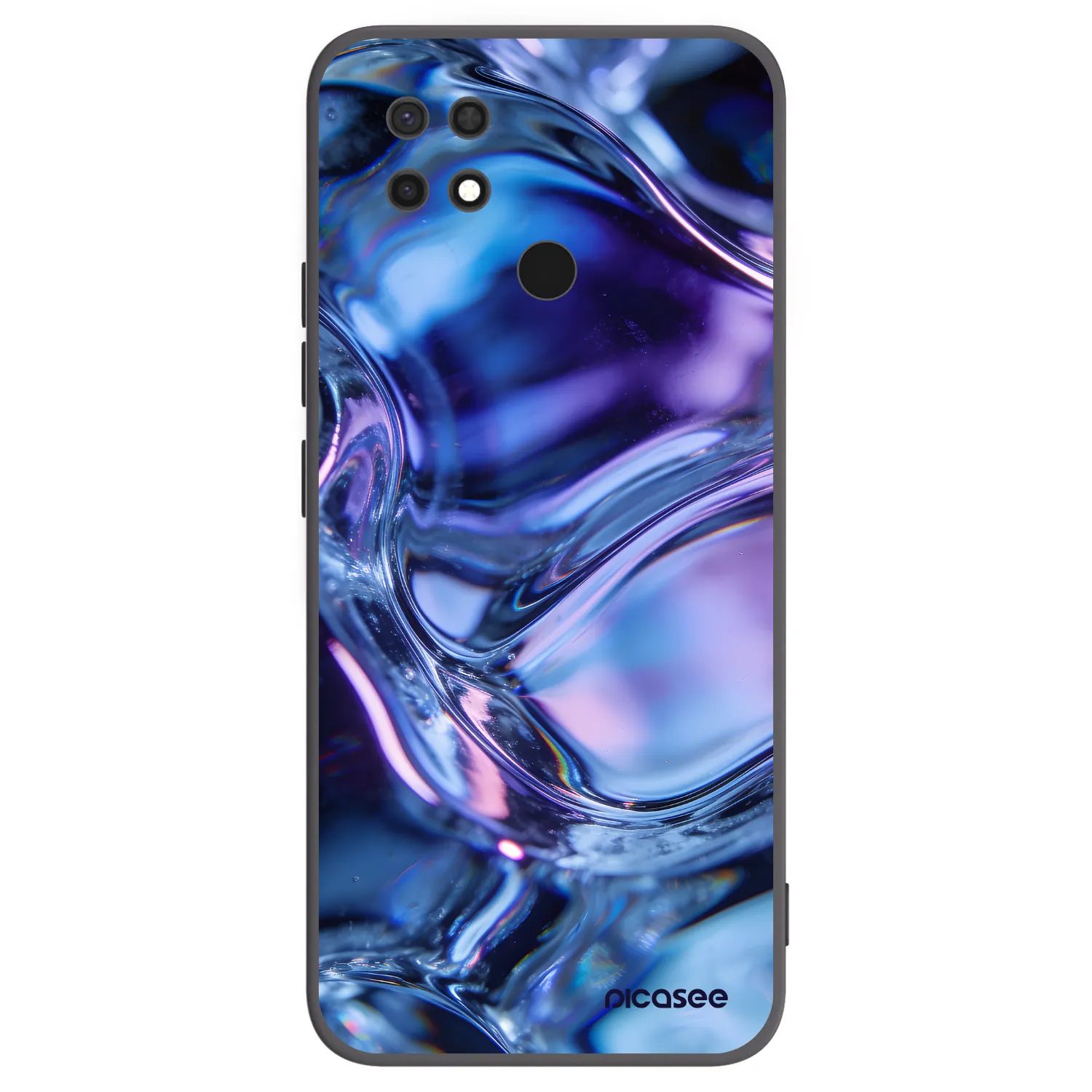 Picasee silikonski črni ovitek za Xiaomi Redmi 10C - Iris liquid