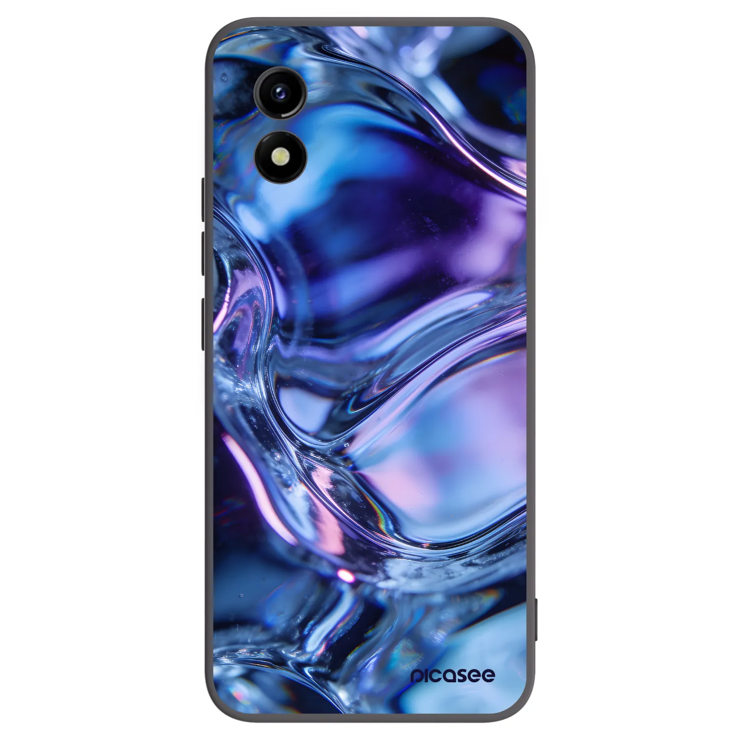 Picasee silikonski črni ovitek za Vivo Y01 - Iris liquid