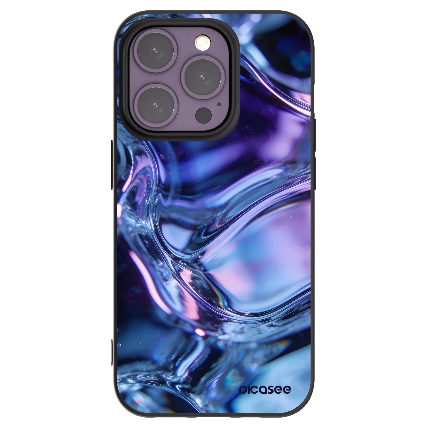 Picasee silikonski črni ovitek za Apple iPhone 14 Pro - Iris liquid
