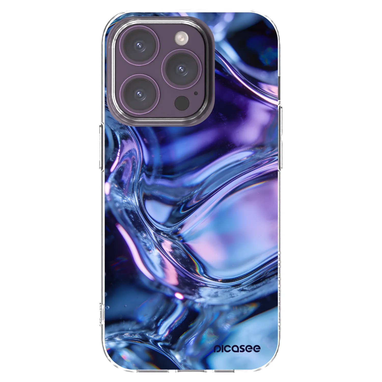 Picasee silikonski prozorni ovitek za Apple iPhone 14 Pro - Iris liquid
