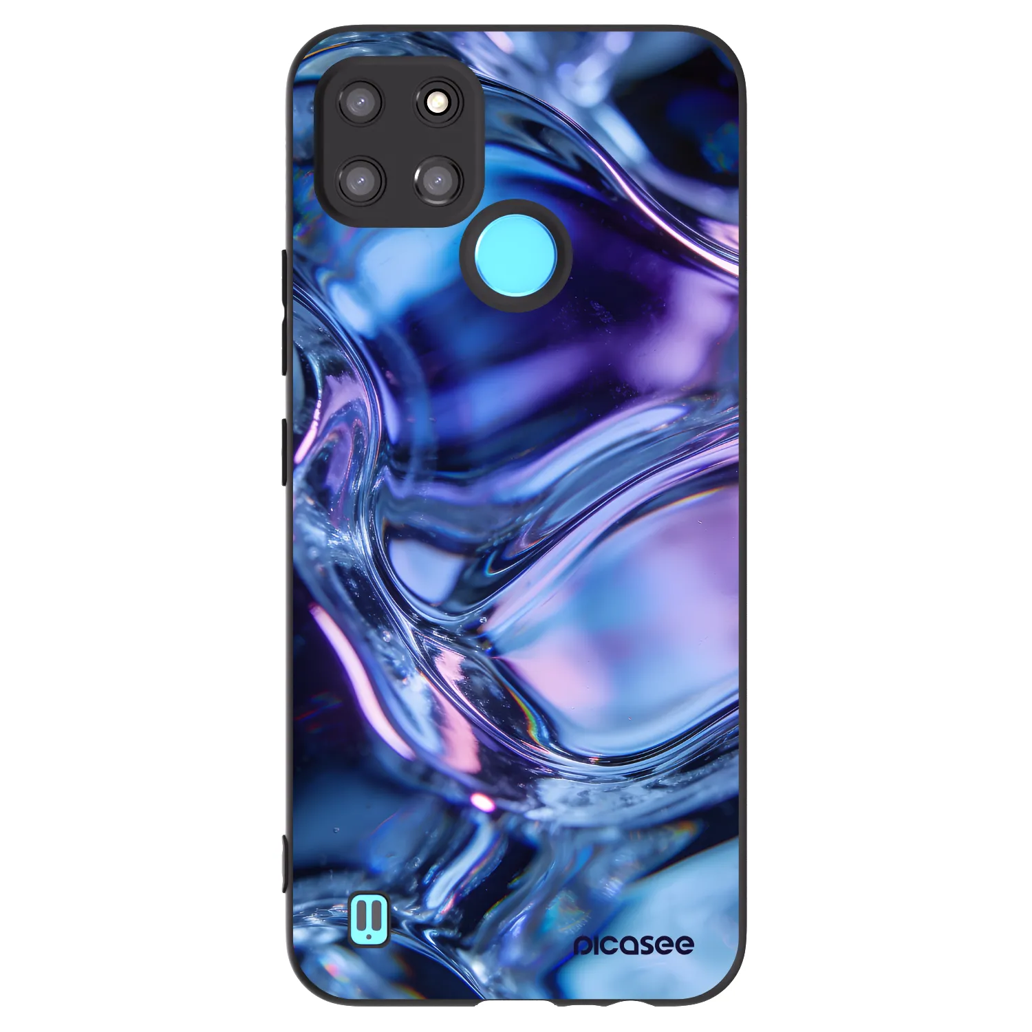 Picasee silikonski črni ovitek za Realme C21Y - Iris liquid
