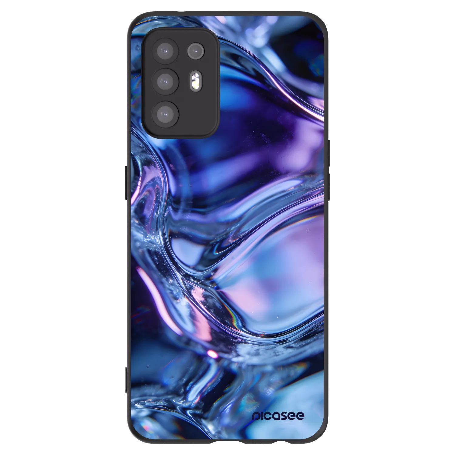 Picasee silikonski črni ovitek za OPPO A94 5G - Iris liquid