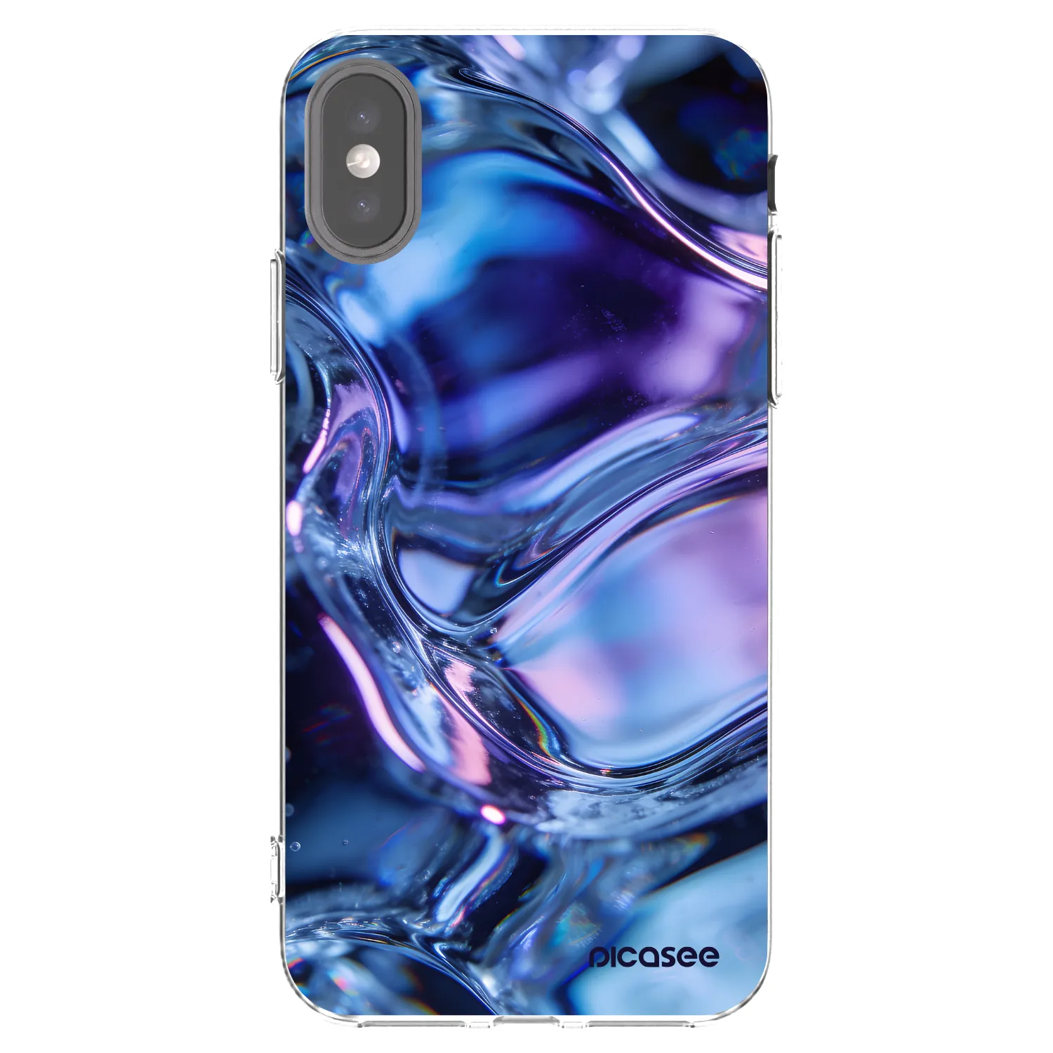 Picasee silikonski prozorni ovitek za Apple iPhone X/XS - Iris liquid