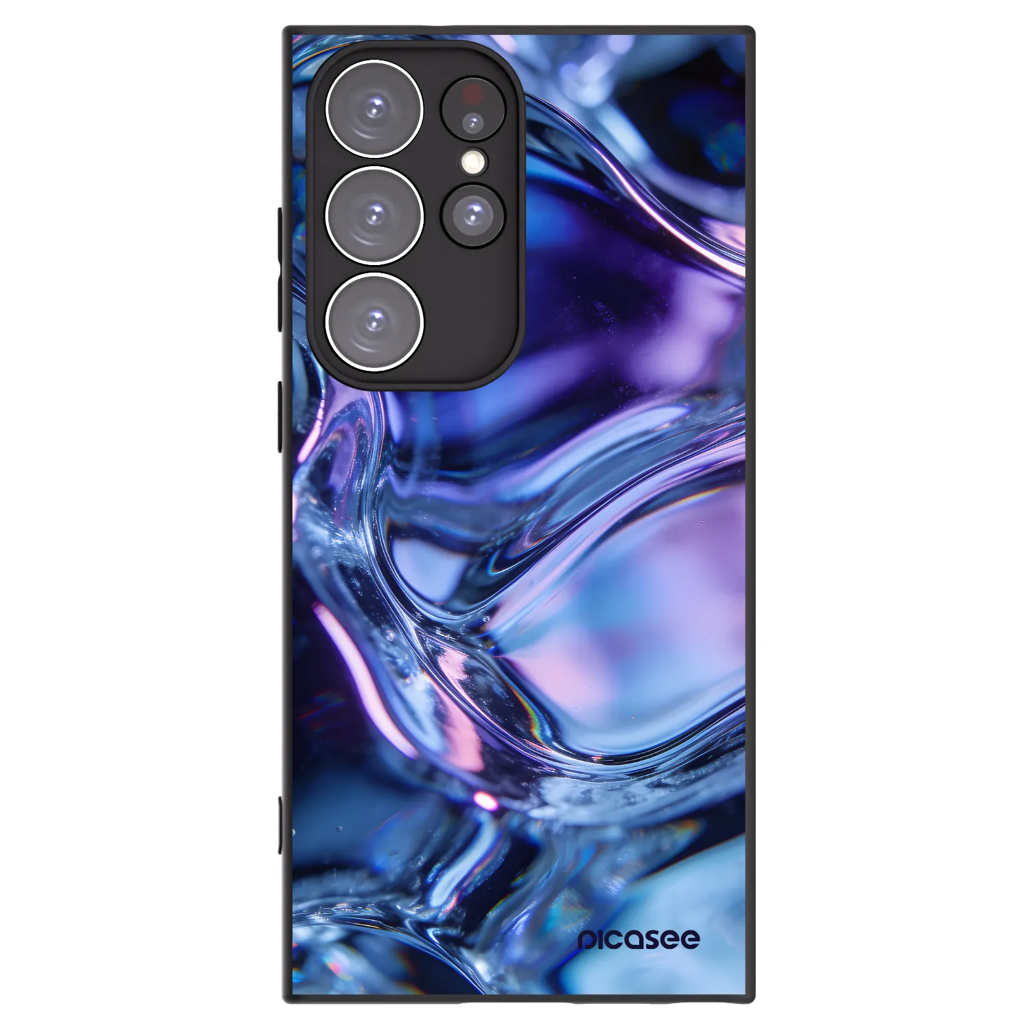 Picasee silikonski črni ovitek za Samsung Galaxy S23 Ultra 5G - Iris liquid