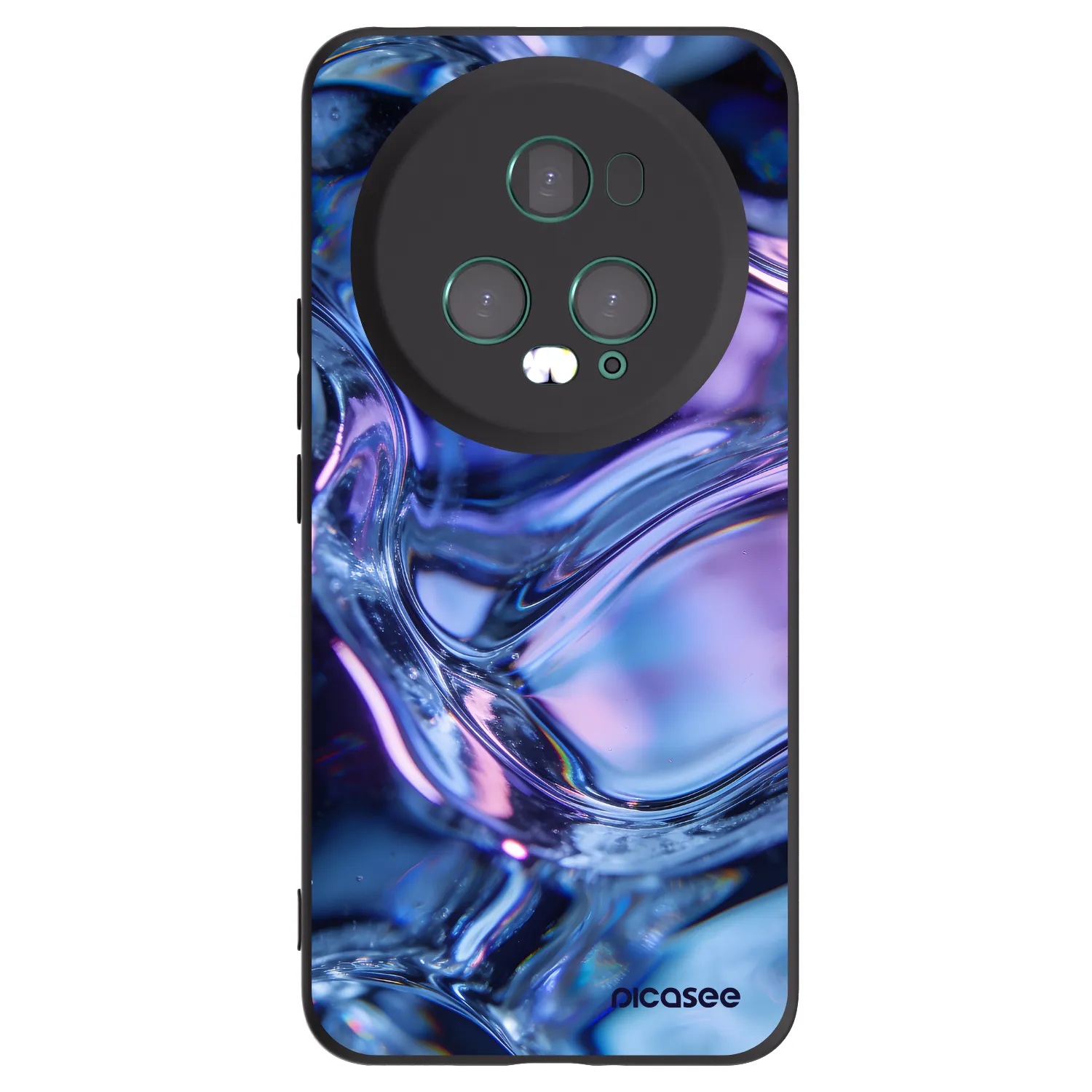 Picasee silikonski črni ovitek za Honor Magic5 Pro - Iris liquid