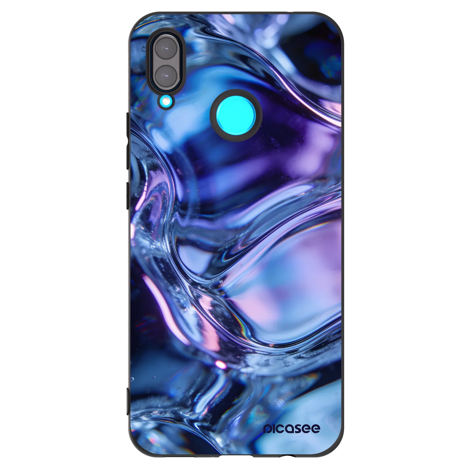 Picasee silikonski črni ovitek za Huawei Nova 3 - Iris liquid