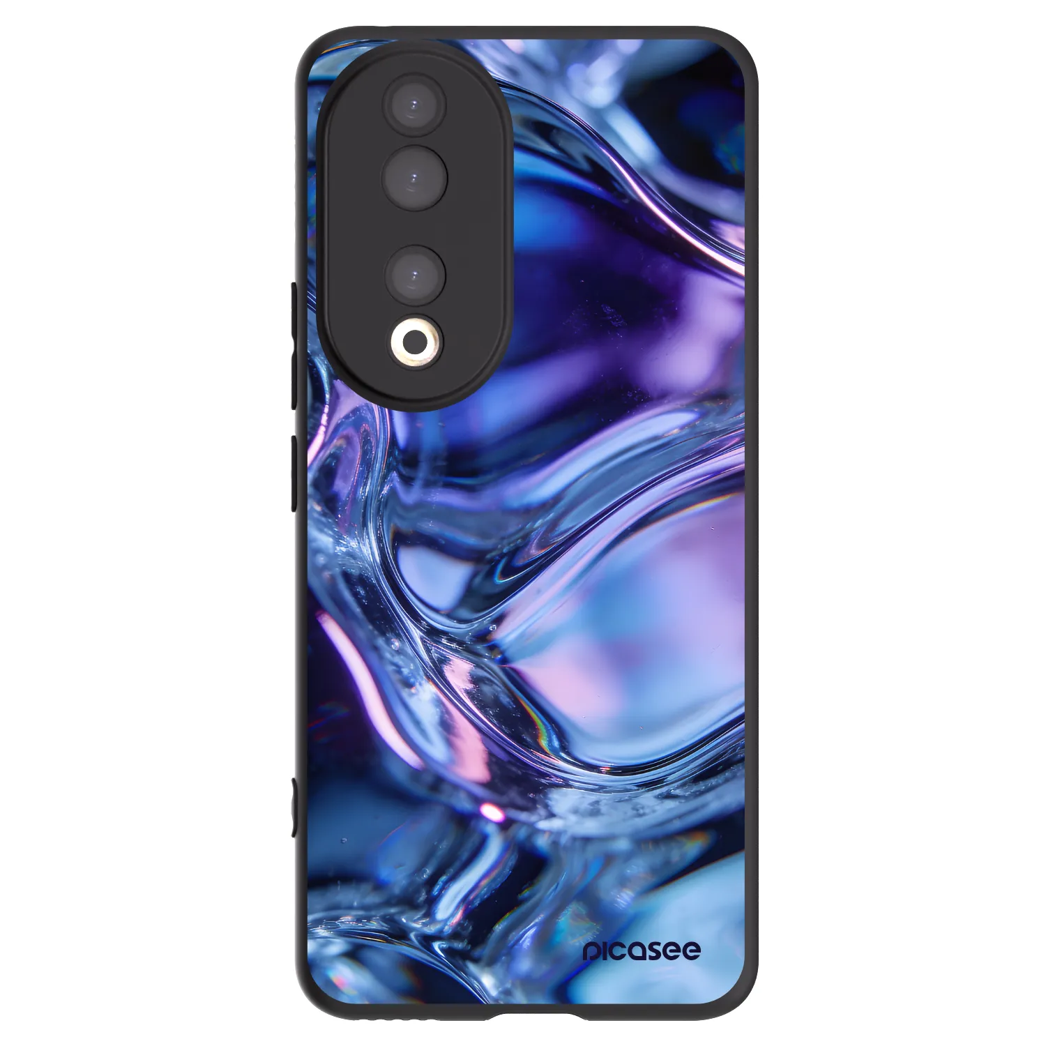 Picasee silikonski črni ovitek za Honor 90 5G - Iris liquid