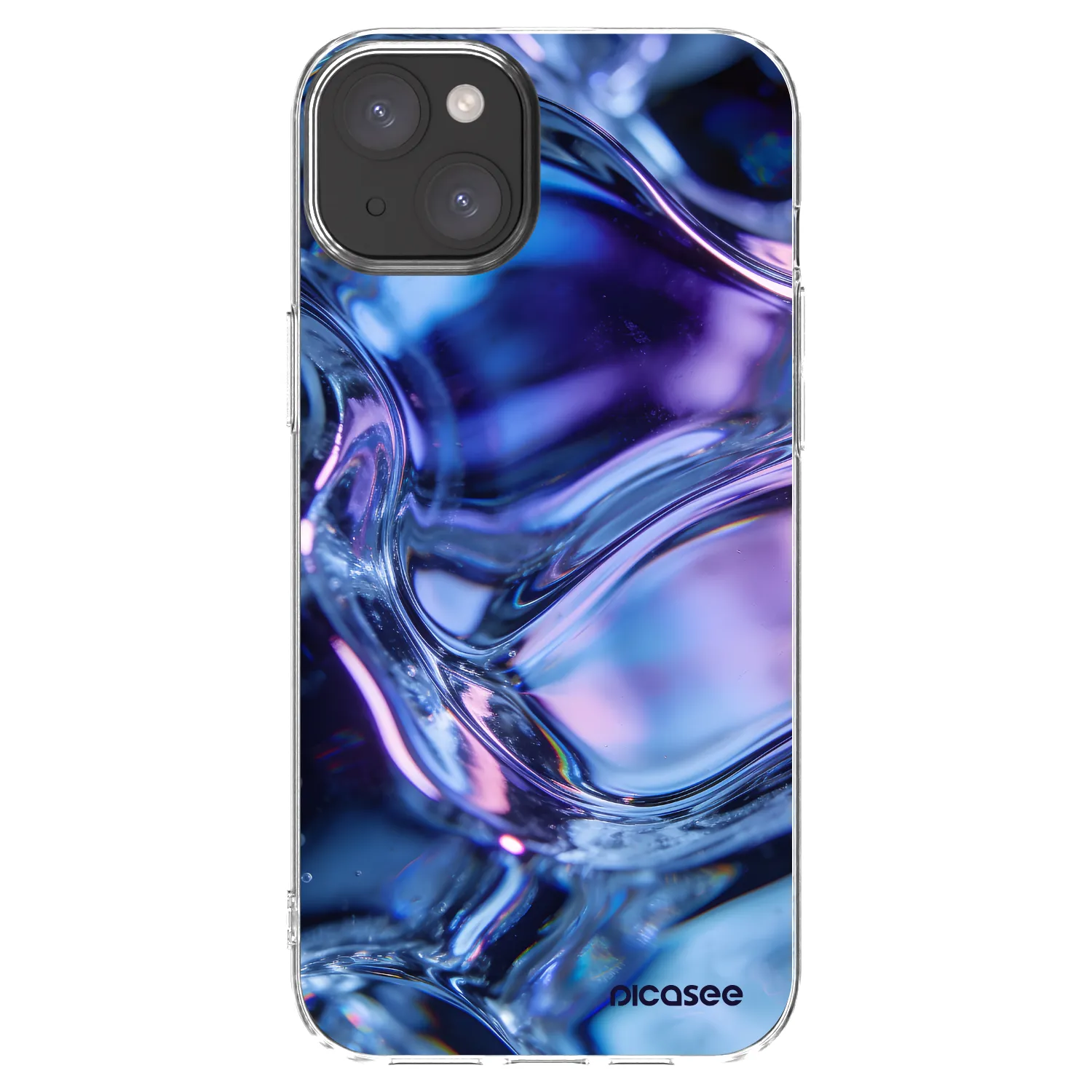 Picasee silikonski prozorni ovitek za Apple iPhone 15 Plus - Iris liquid