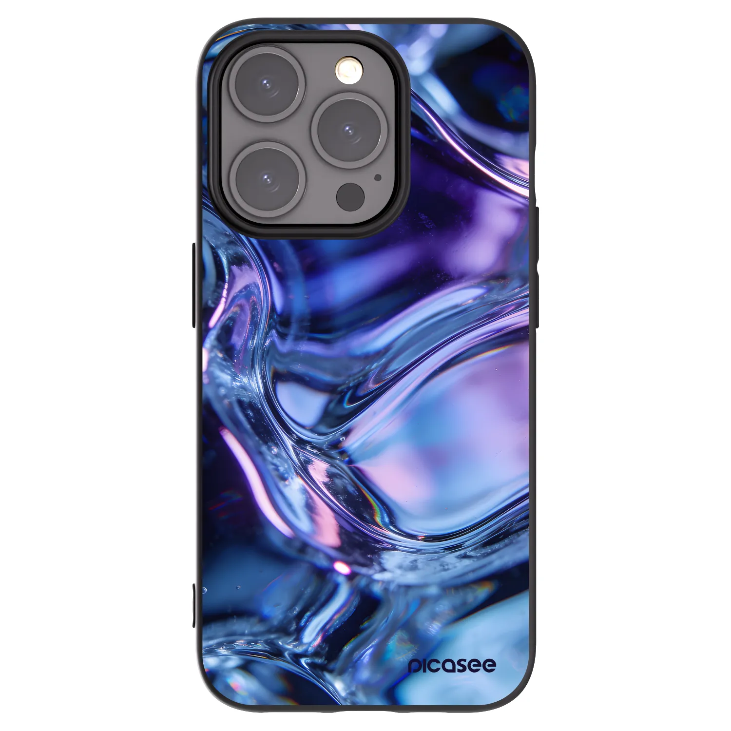 Picasee silikonski črni ovitek za Apple iPhone 15 Pro - Iris liquid