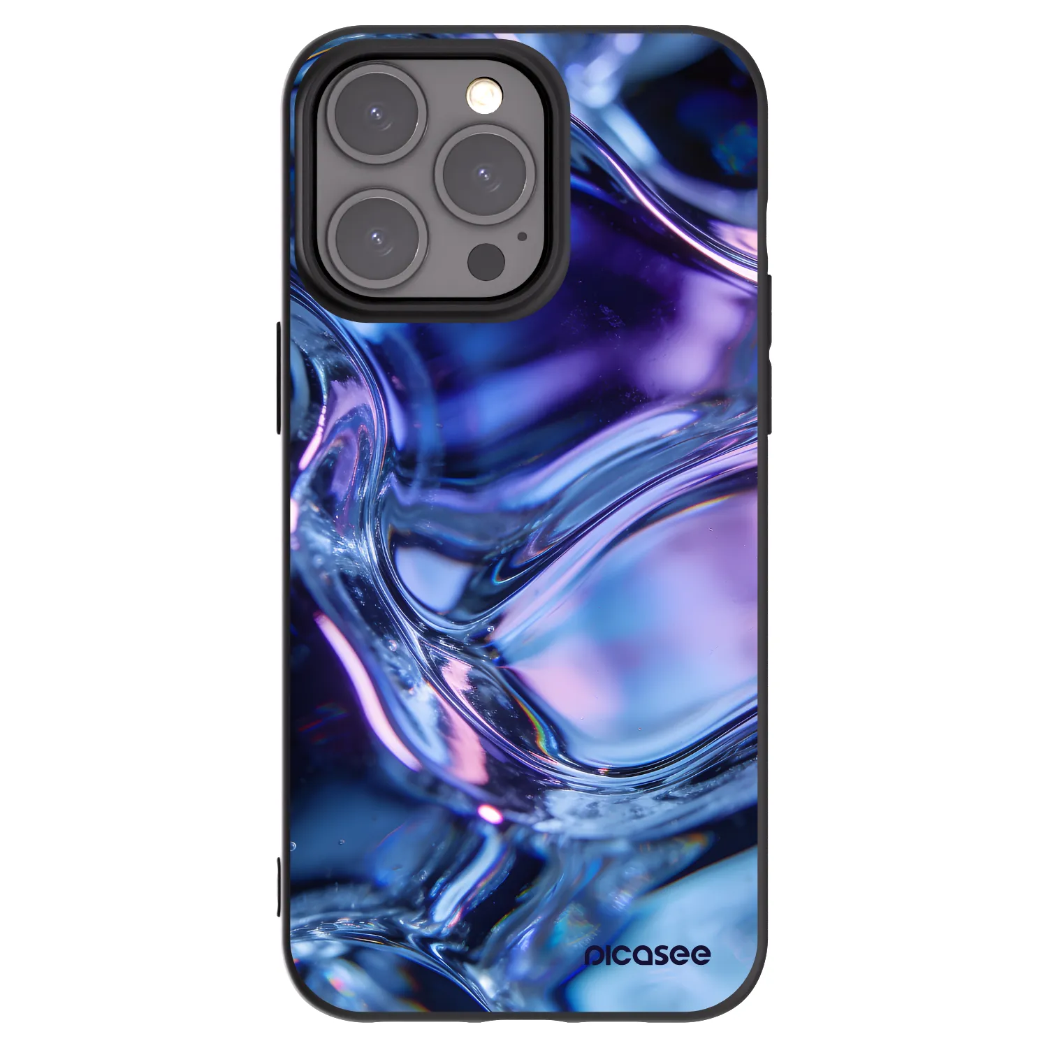 Picasee silikonski črni ovitek za Apple iPhone 15 Pro Max - Iris liquid