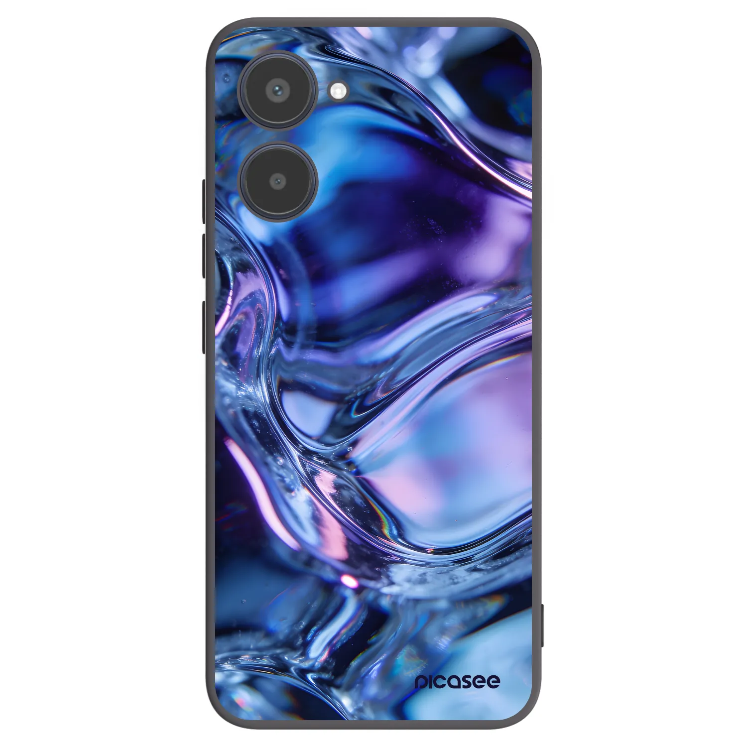 Picasee silikonski črni ovitek za Realme 10 4G - Iris liquid