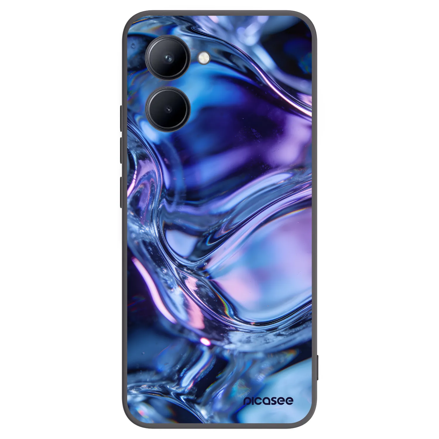 Picasee silikonski črni ovitek za Realme C33 (2023) - Iris liquid