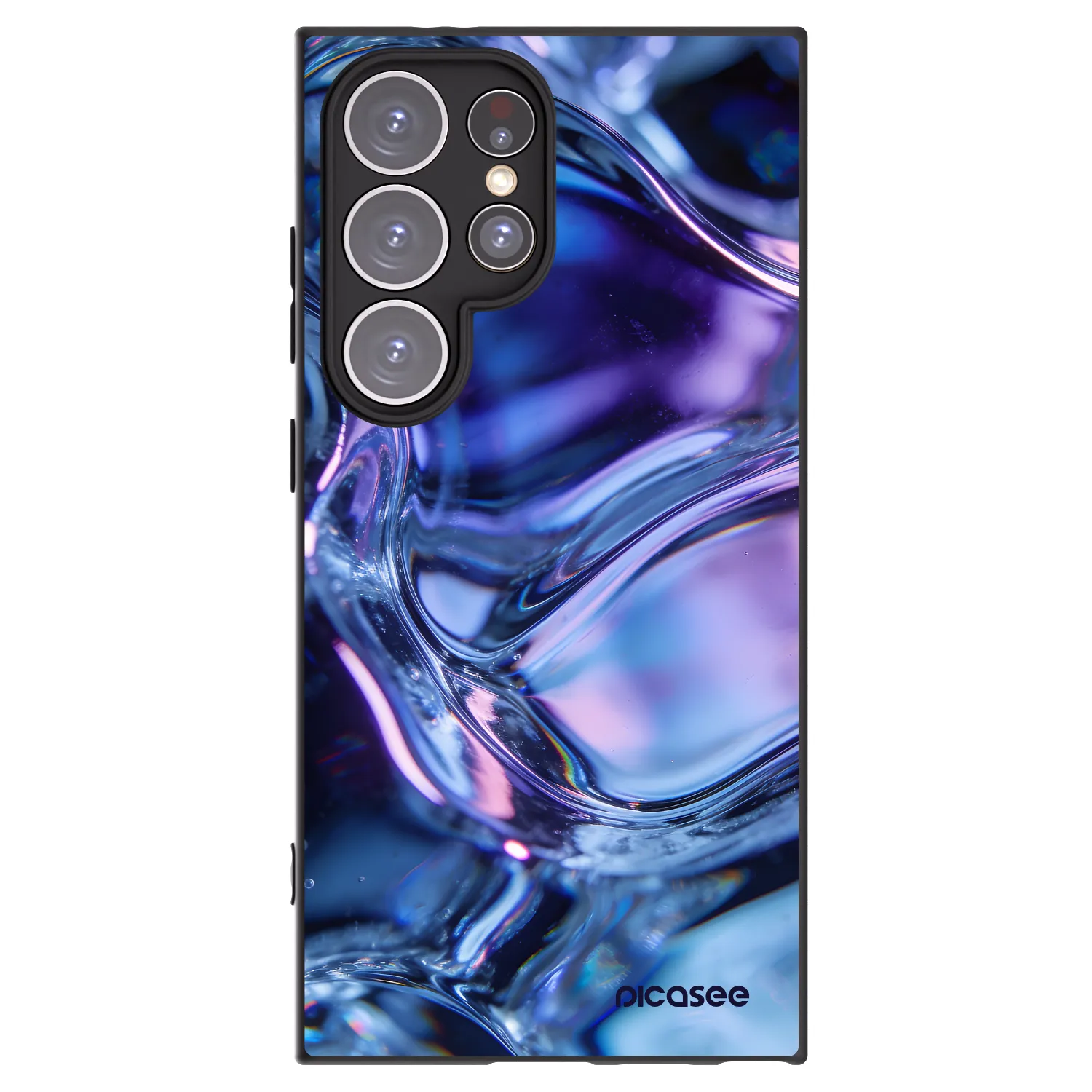 Picasee silikonski črni ovitek za Samsung Galaxy S24 Ultra S928B 5G - Iris liquid