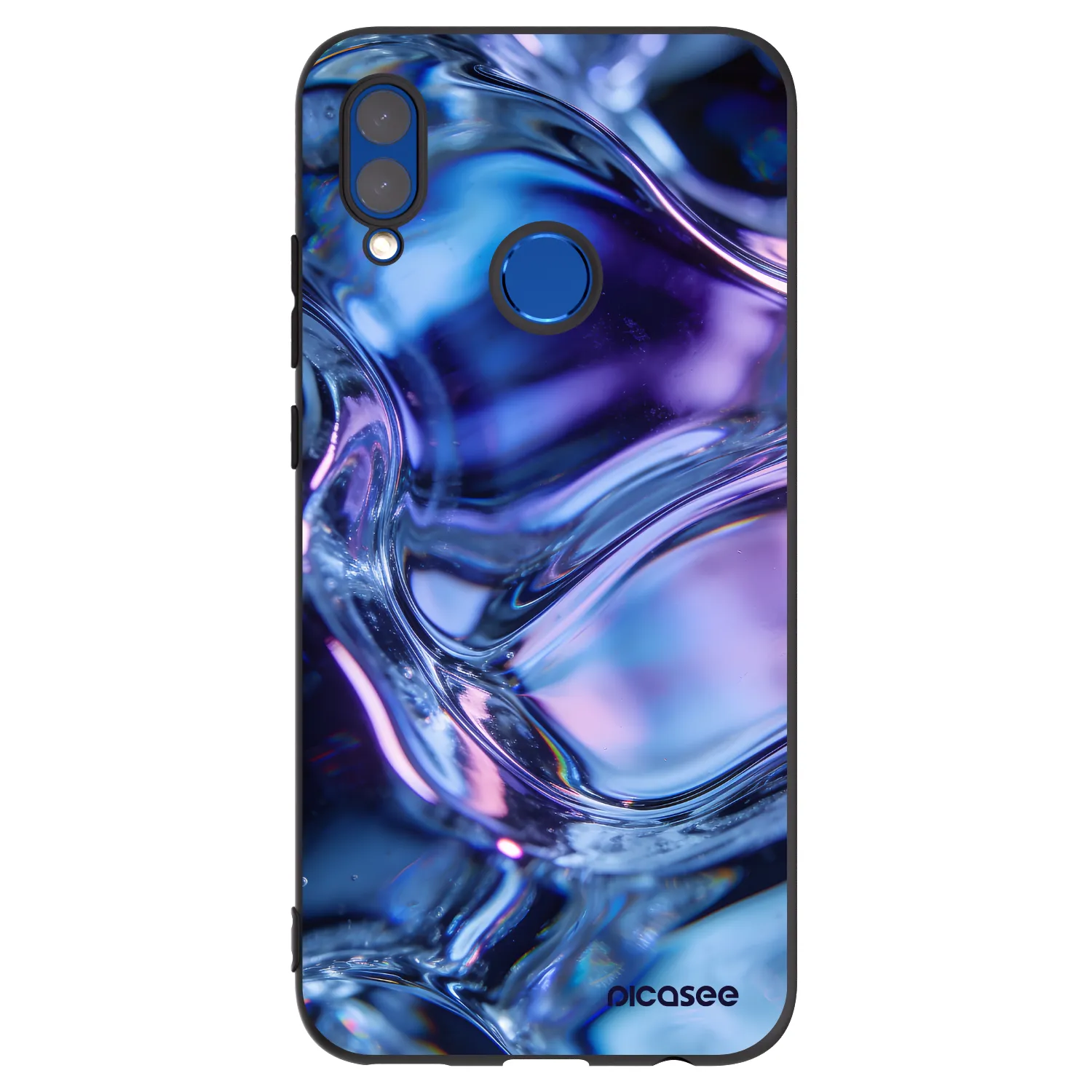 Picasee silikonski črni ovitek za Honor 10 Lite - Iris liquid