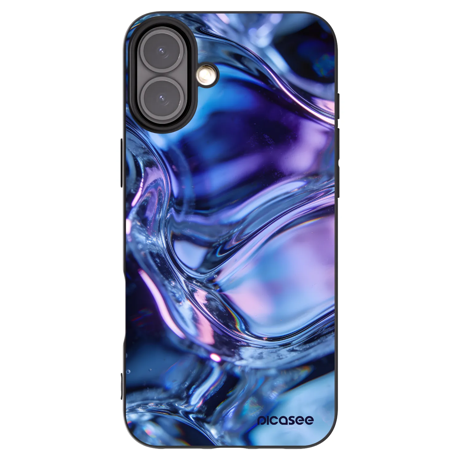 Picasee silikonski črni ovitek za Apple iPhone 16 Plus - Iris liquid