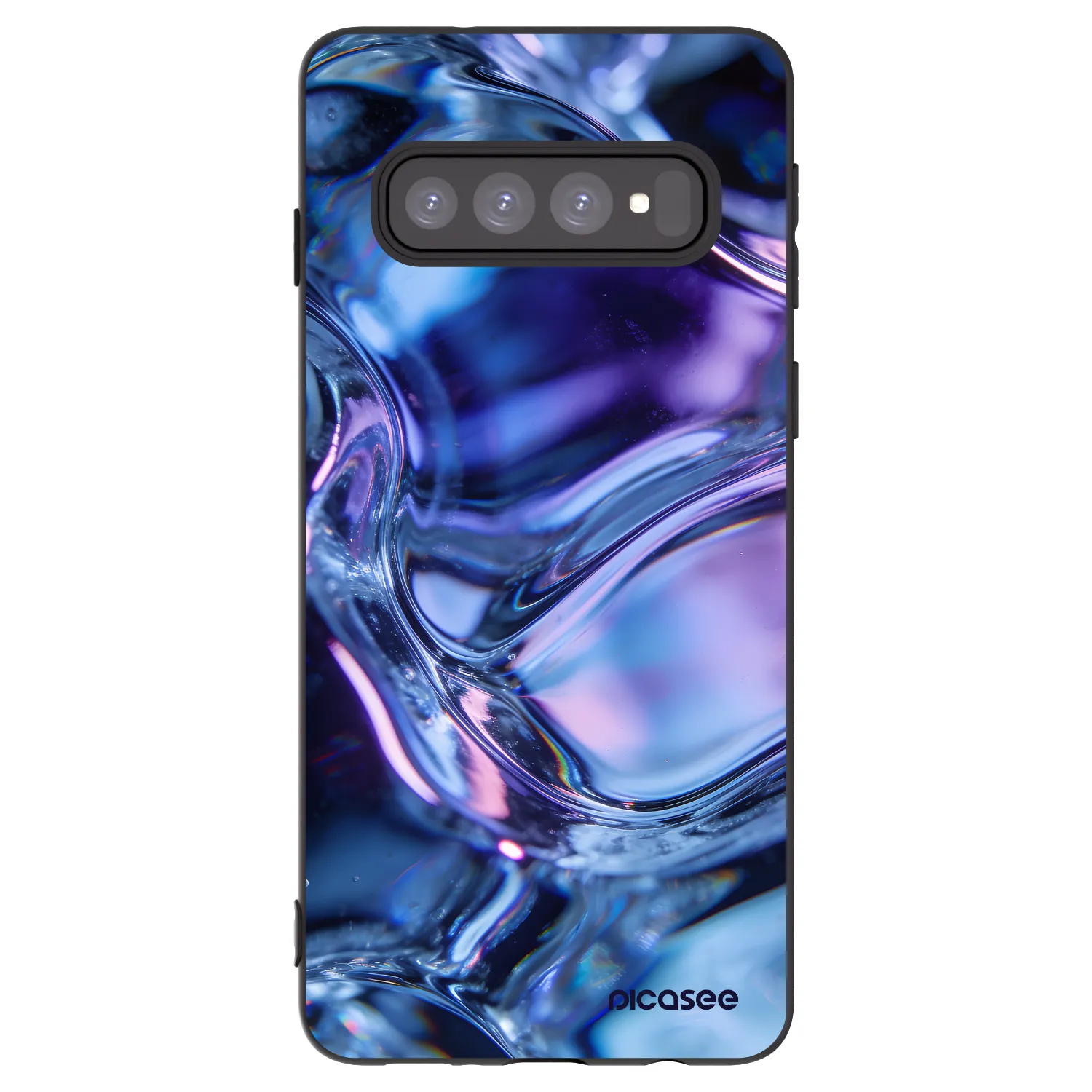 Picasee silikonski črni ovitek za Samsung Galaxy S10 G973 - Iris liquid