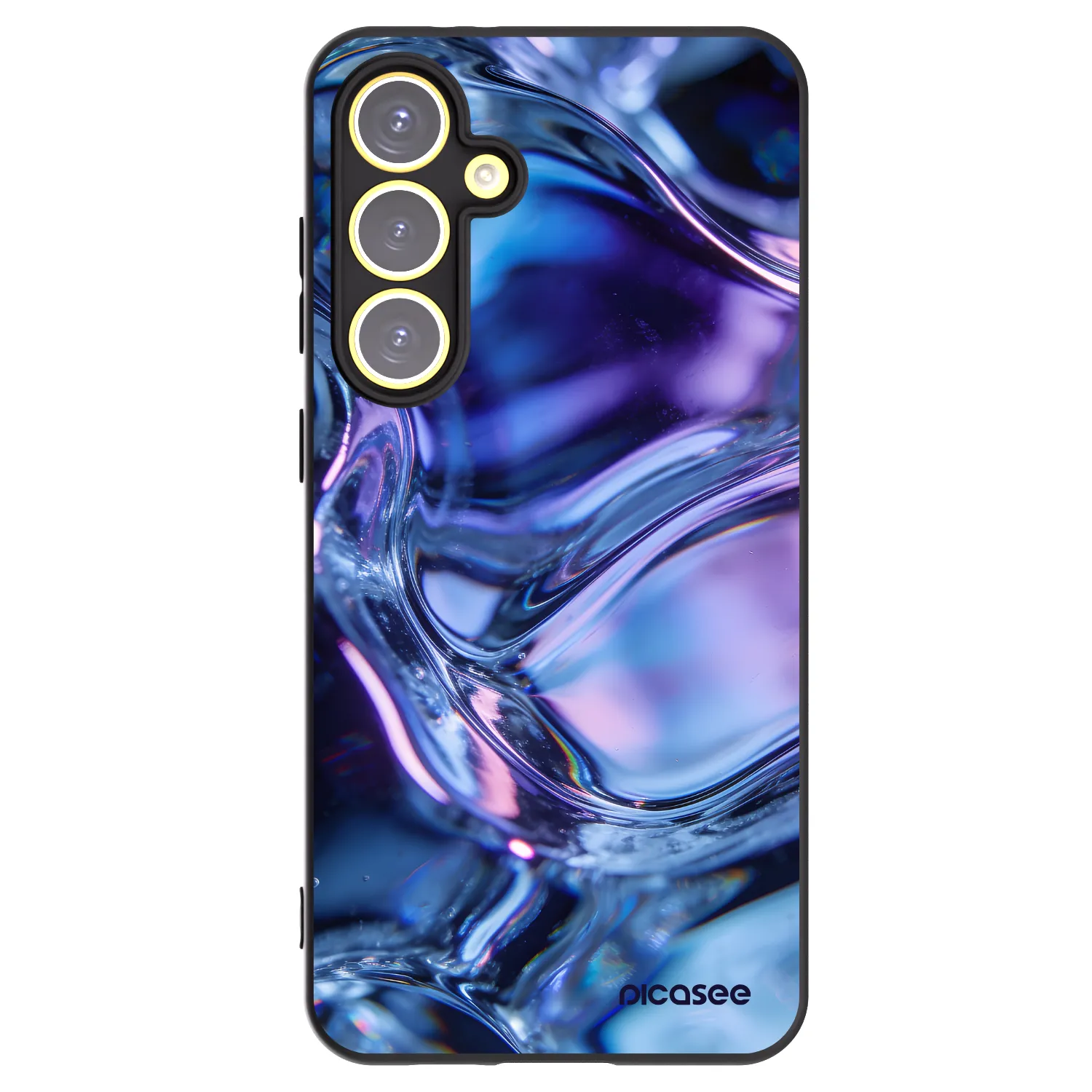 Picasee silikonski črni ovitek za Samsung Galaxy S24 FE S721B - Iris liquid