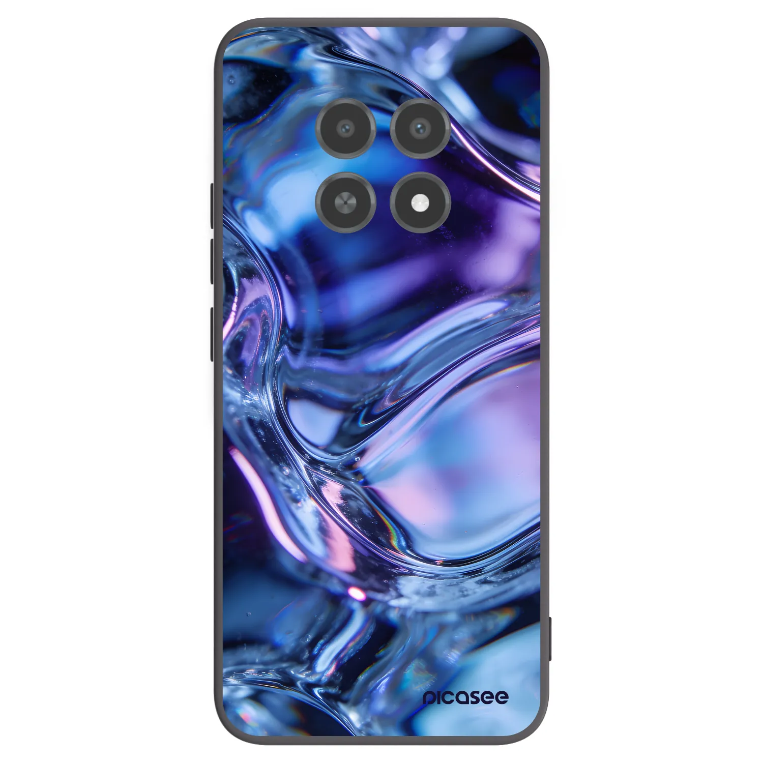 Picasee silikonski črni ovitek za Realme 12X - Iris liquid