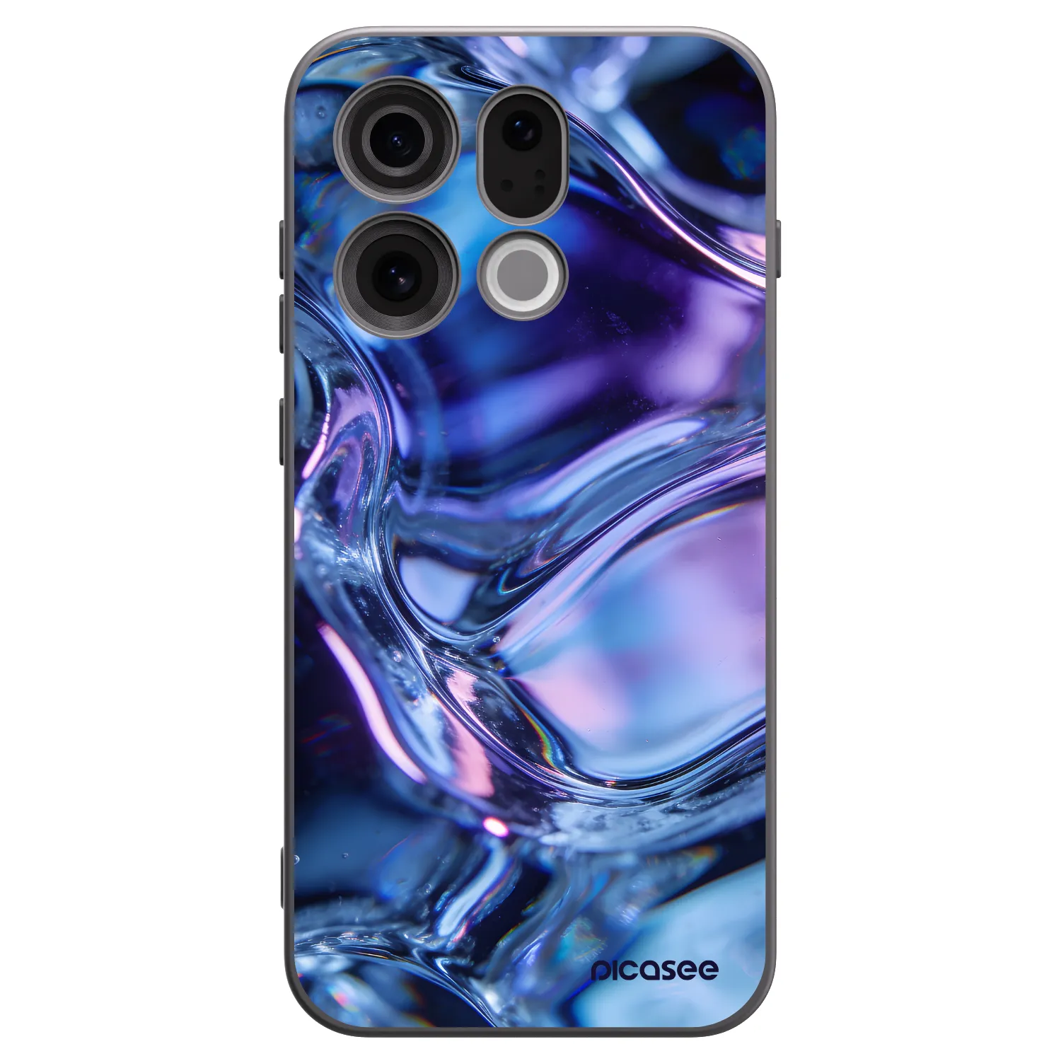 Picasee silikonski črni ovitek za OPPO Find X9 - Iris liquid